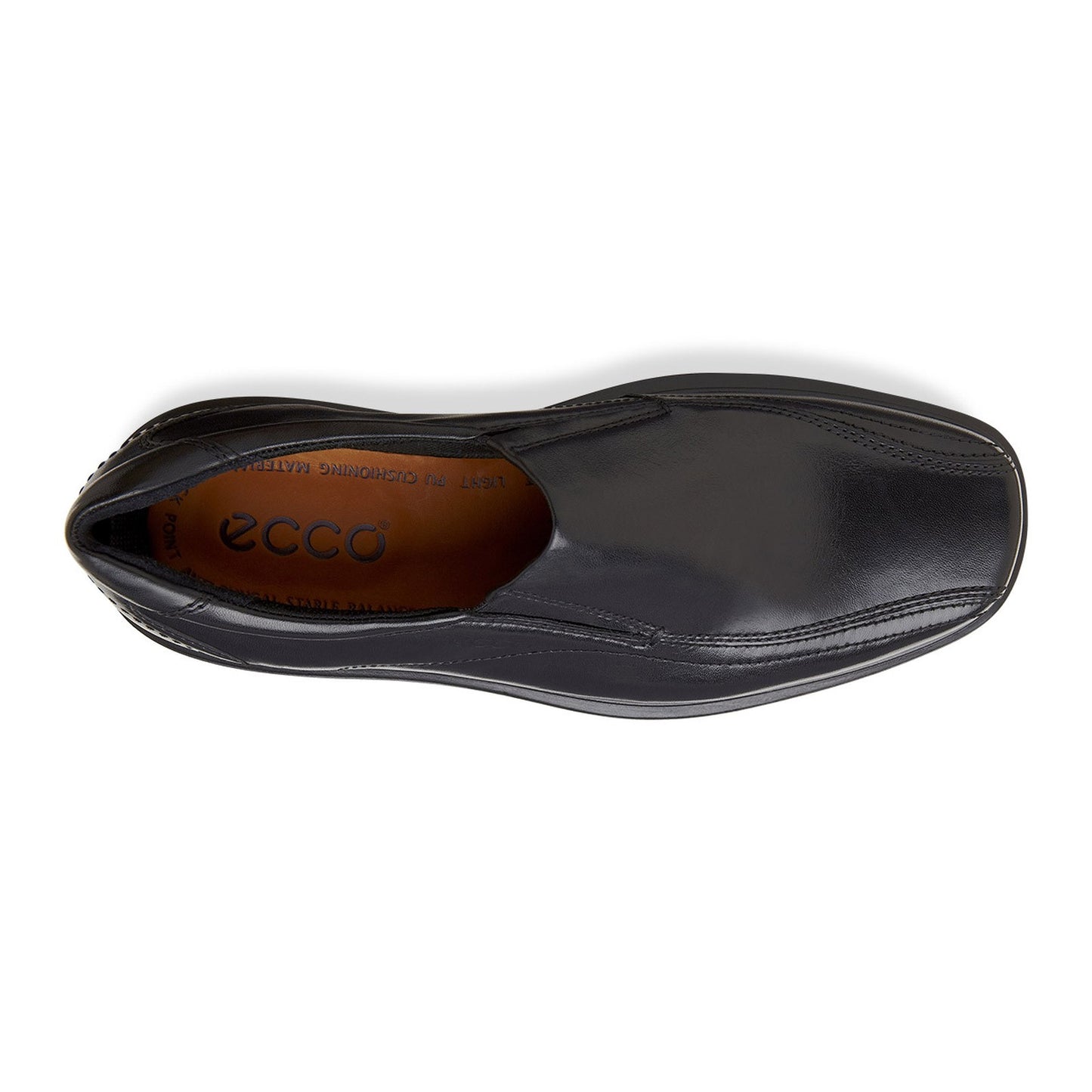 Peltz Shoes Men's Ecco Helsinki Bike Toe Slip-On BLACK 050134-00101
