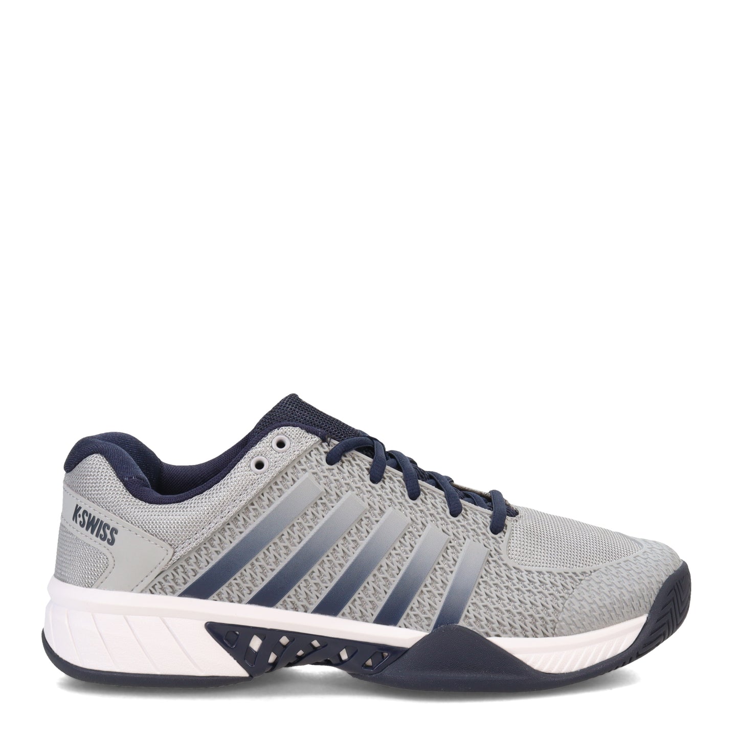 Peltz Shoes Men's K-Swiss Express Light Pickleball Shoe Grey Navy 06563-082-M