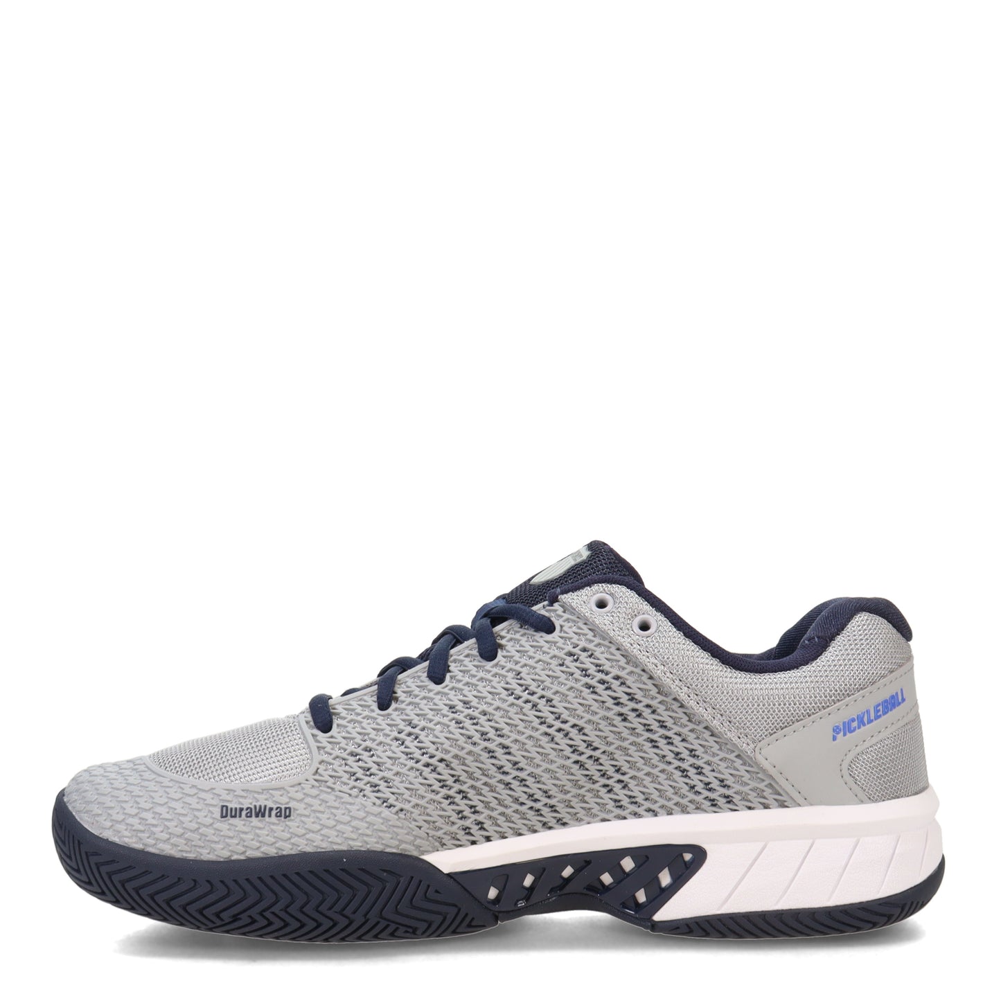 Peltz Shoes Men's K-Swiss Express Light Pickleball Shoe Grey Navy 06563-082-M