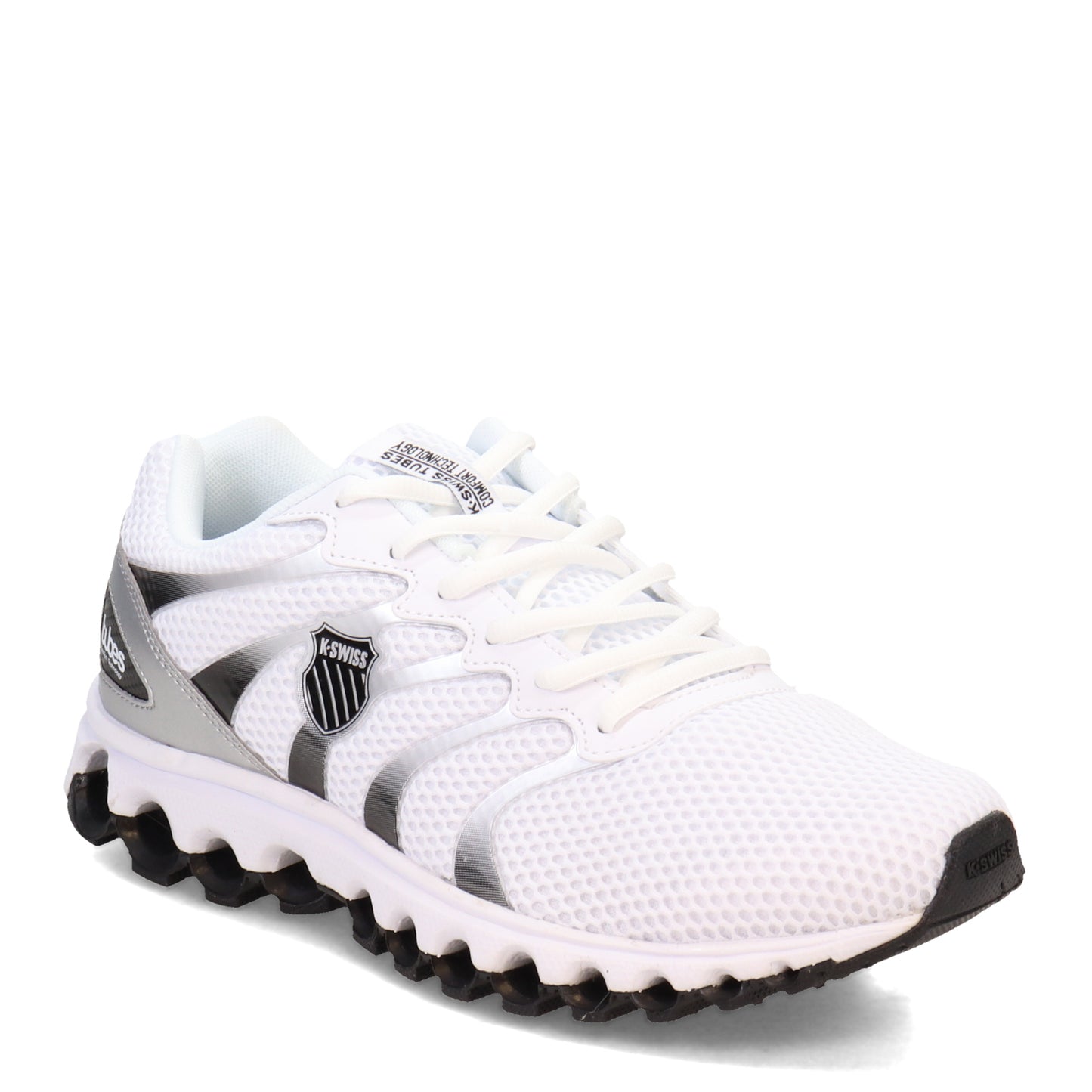 Peltz Shoes Men's K-Swiss Tubes Comfort 200 Sneaker WHITE BLACK 07112-107-M