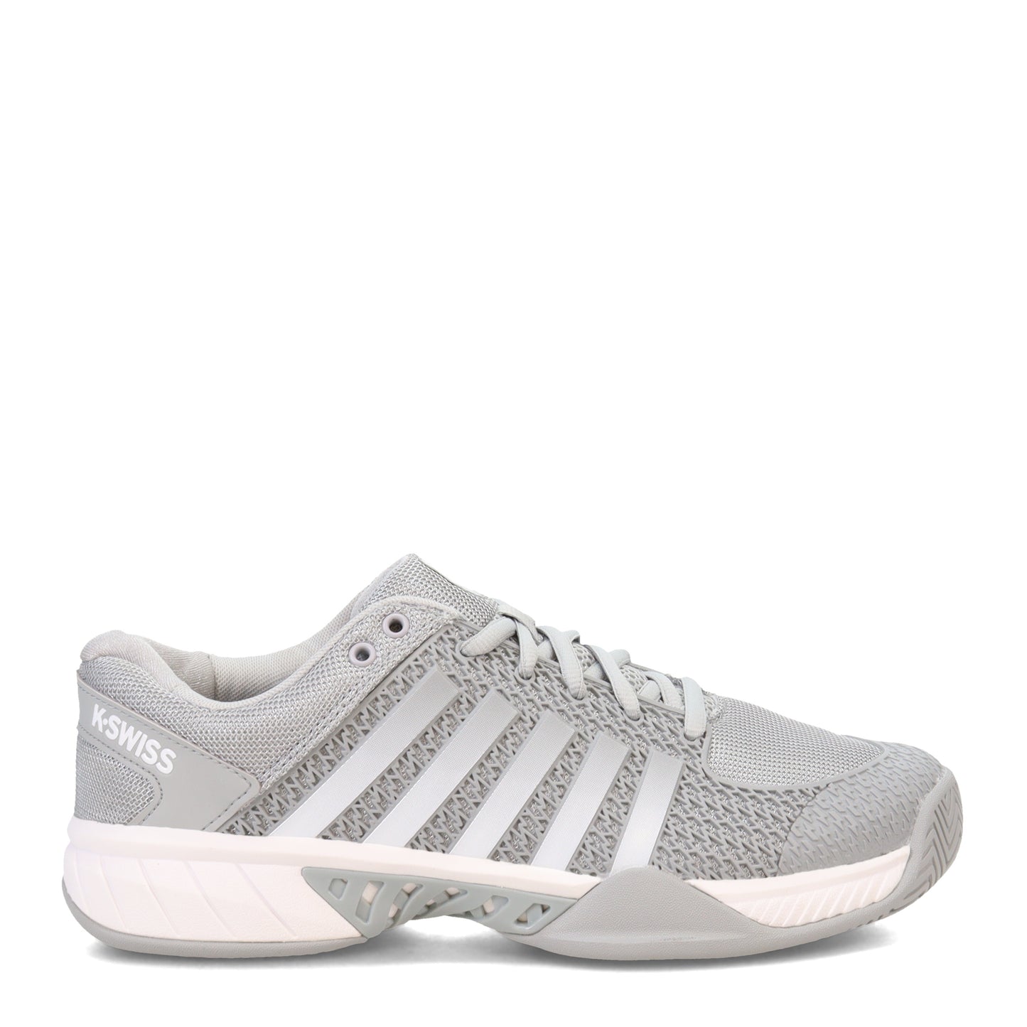 Peltz Shoes Women's K-Swiss Express Light Pickleball Shoe GREY/WHITE 096563-072-M