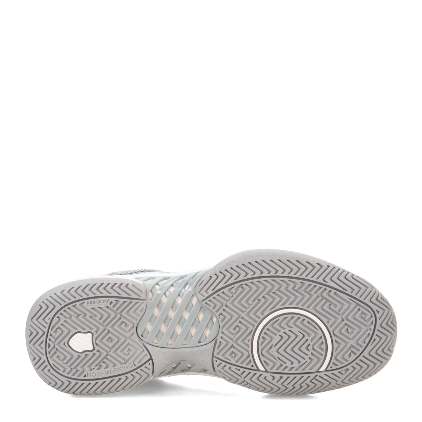 Peltz Shoes Women's K-Swiss Express Light Pickleball Shoe GREY/WHITE 096563-072-M