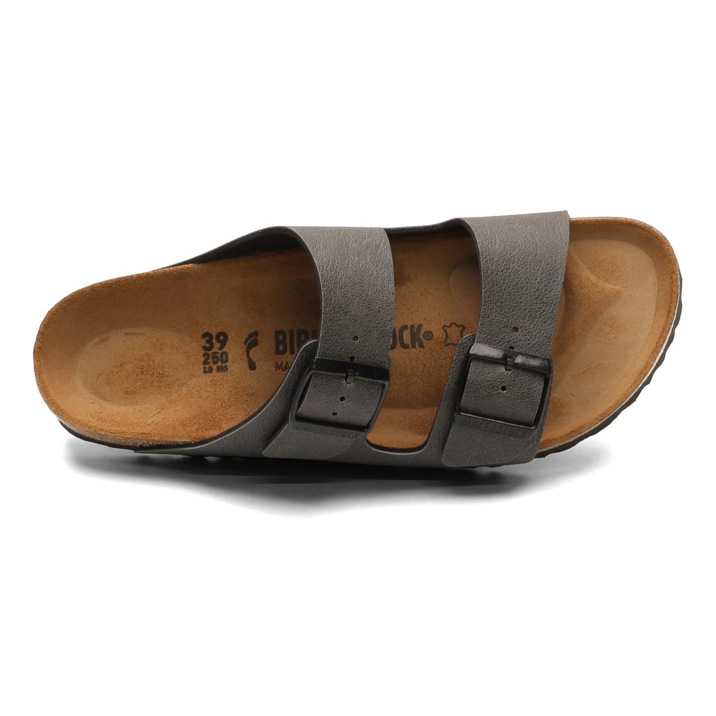 Peltz Shoes Women's Birkenstock Arizona Birkoflor Slide Sandal - Narrow Width ANTHRACITE 1000 127 N
