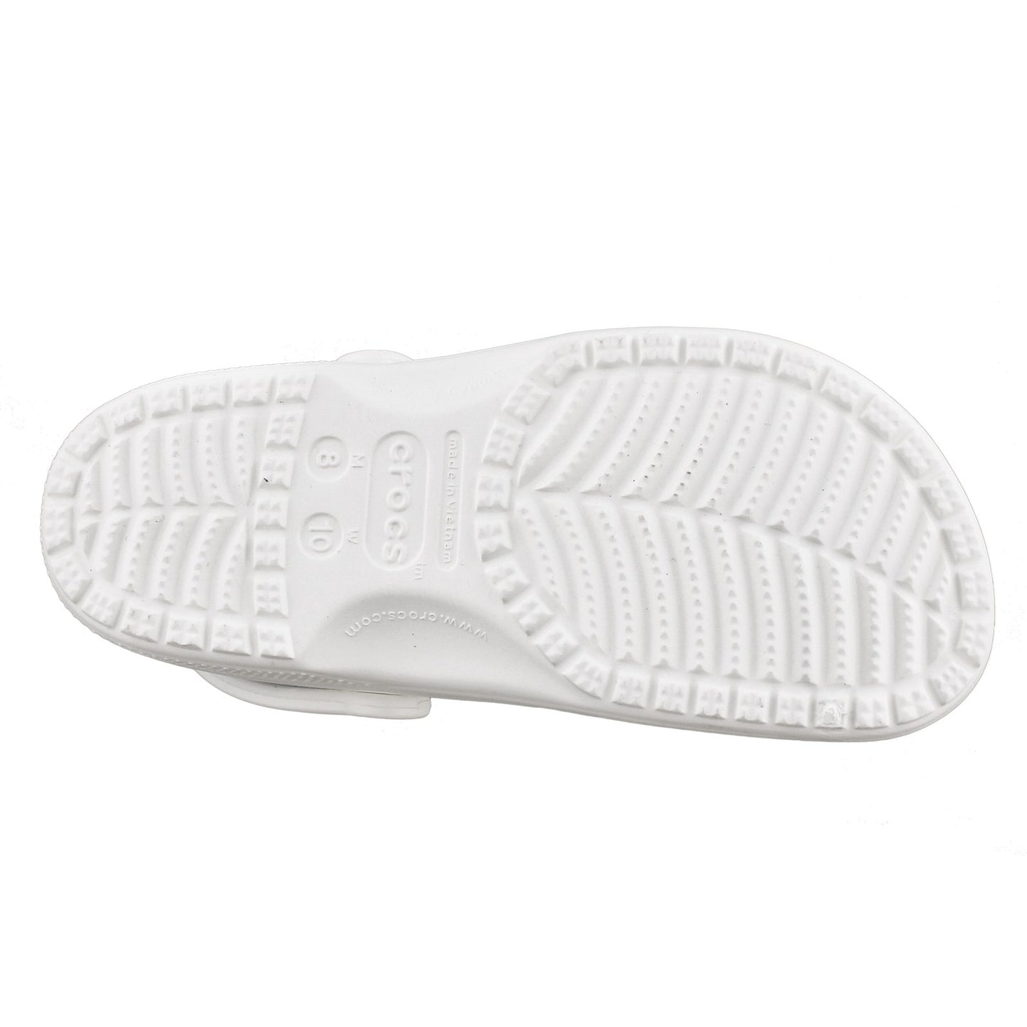 Peltz Shoes Unisex Crocs Classic Clog White 10001-100