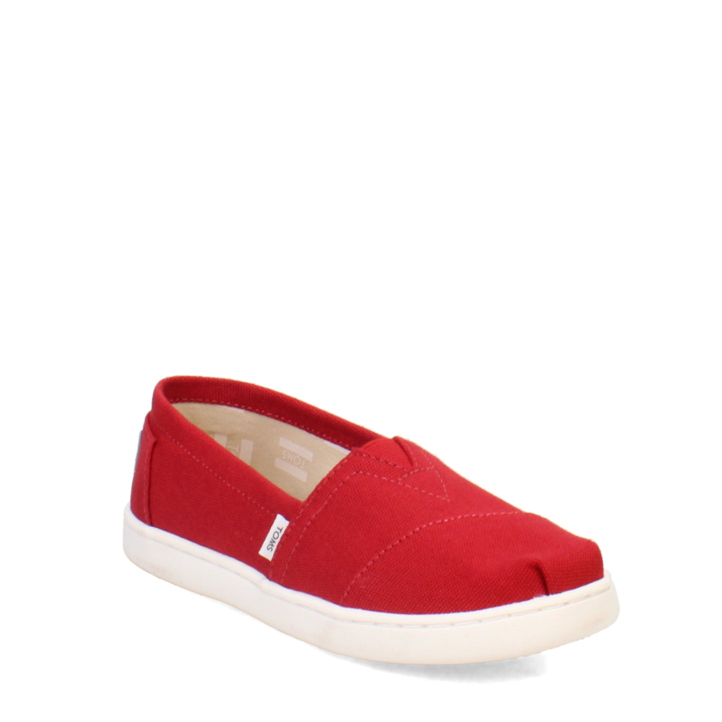Peltz Shoes Girl's Toms Alpargata Classic Slip-On - Little Kid & Big Kid RED 10010534