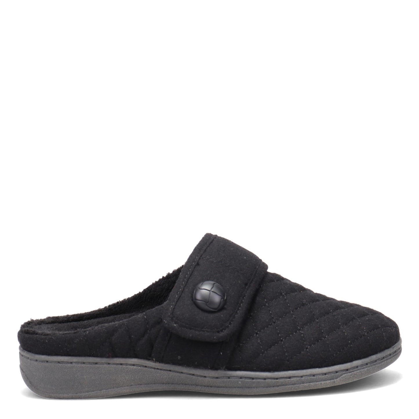 Peltz Shoes Women's Vionic Carlin Slipper BLACK FLANNEL 10011458-BLK