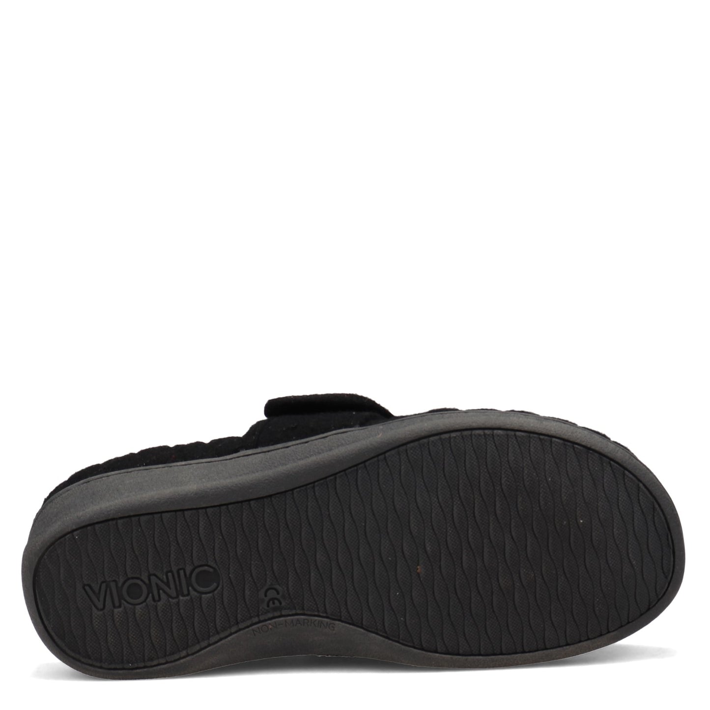 Peltz Shoes Women's Vionic Carlin Slipper BLACK FLANNEL 10011458-BLK