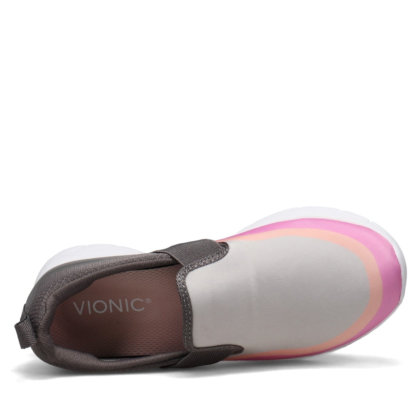 Peltz Shoes Women's Vionic Brisk Nalia Sneaker GREY PINK 10012106-GRYPNK