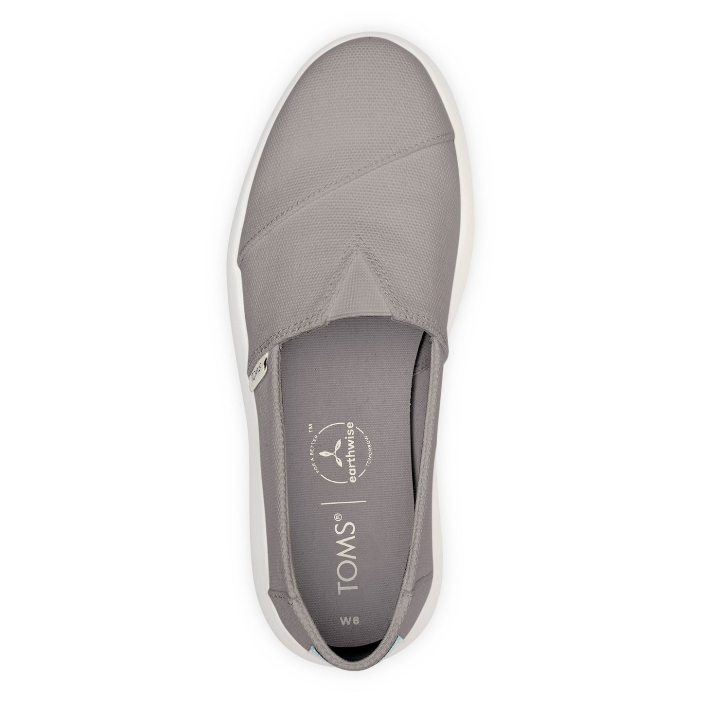 Peltz Shoes Women's Toms Alpargata Mallow Slip-On GREY 10016745
