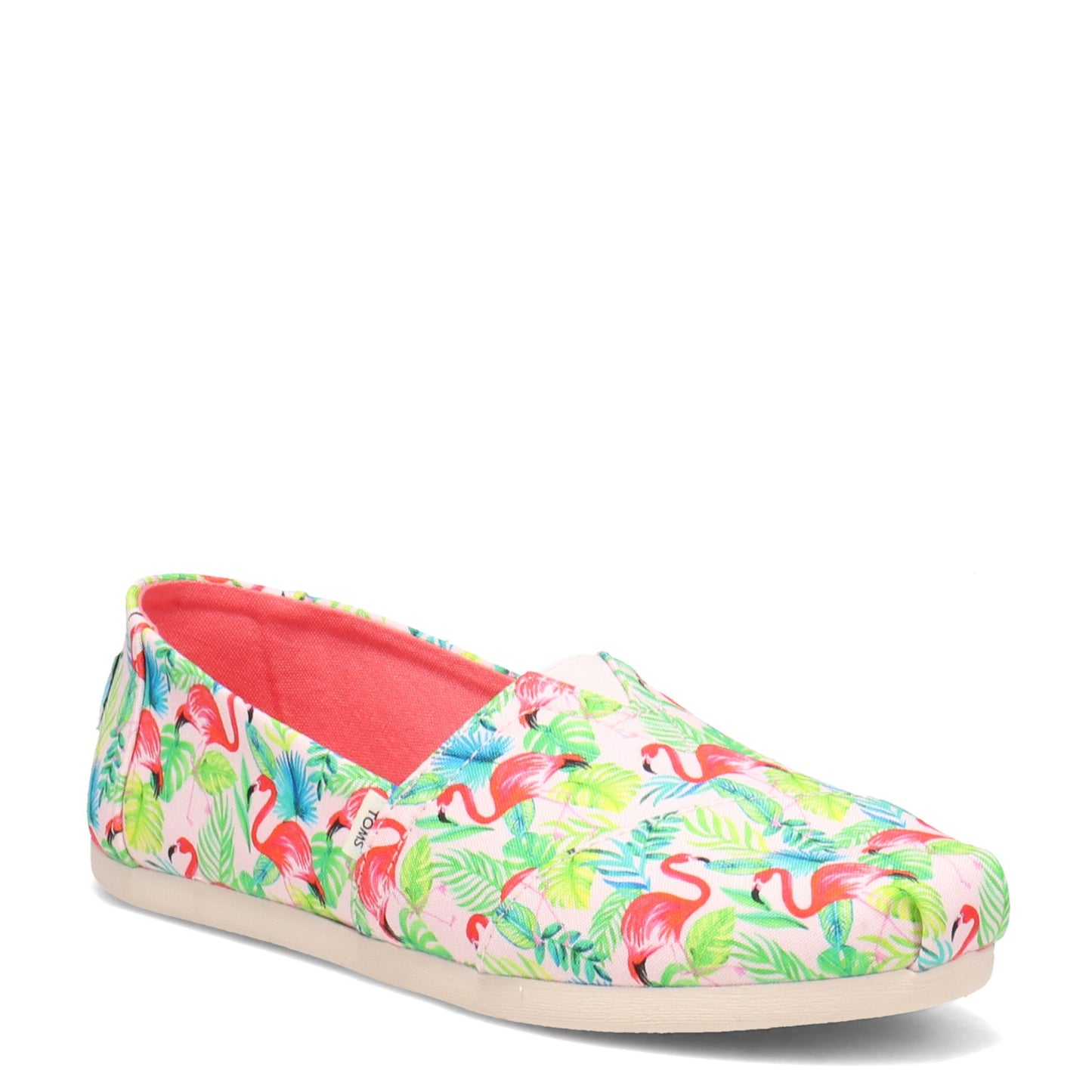Peltz Shoes Women's Toms Alpargata Paper Source Slip-On FLAMINGO 10016884