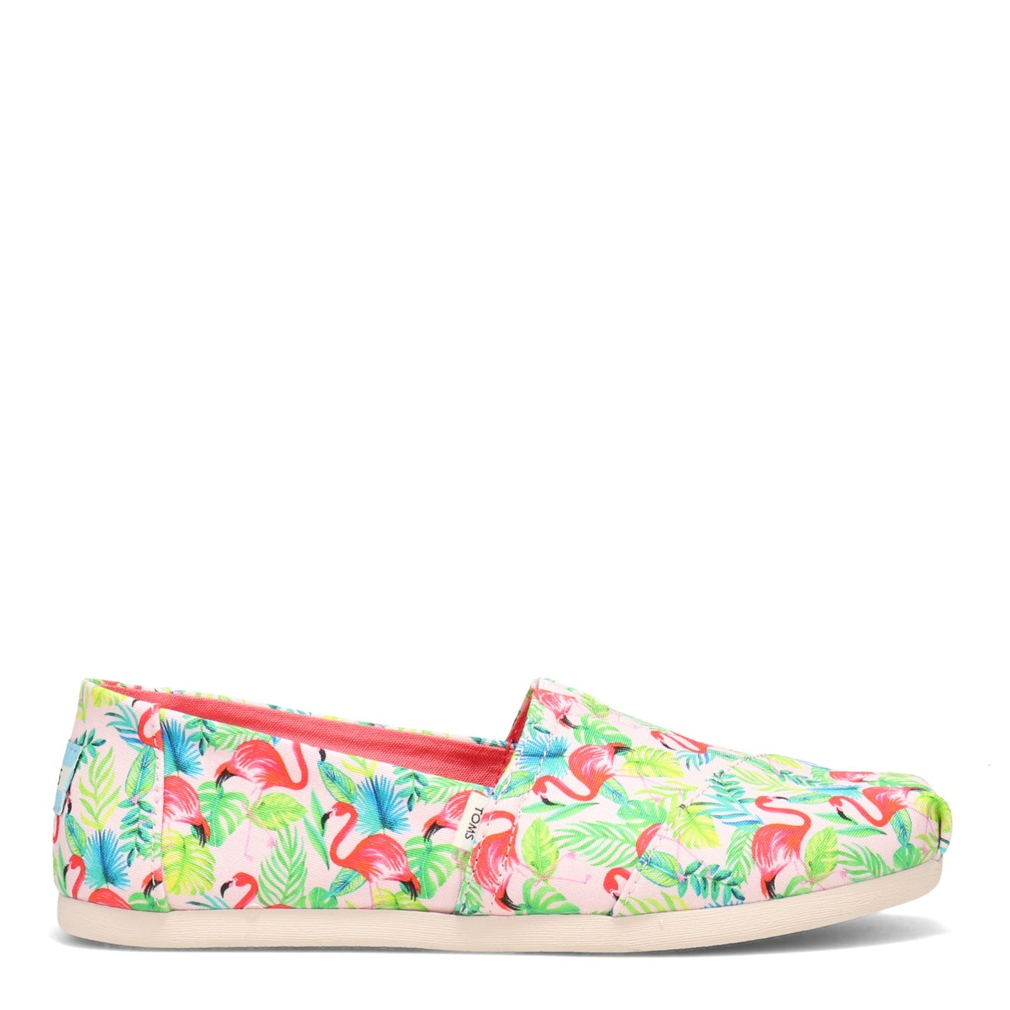 Peltz Shoes Women's Toms Alpargata Paper Source Slip-On FLAMINGO 10016884