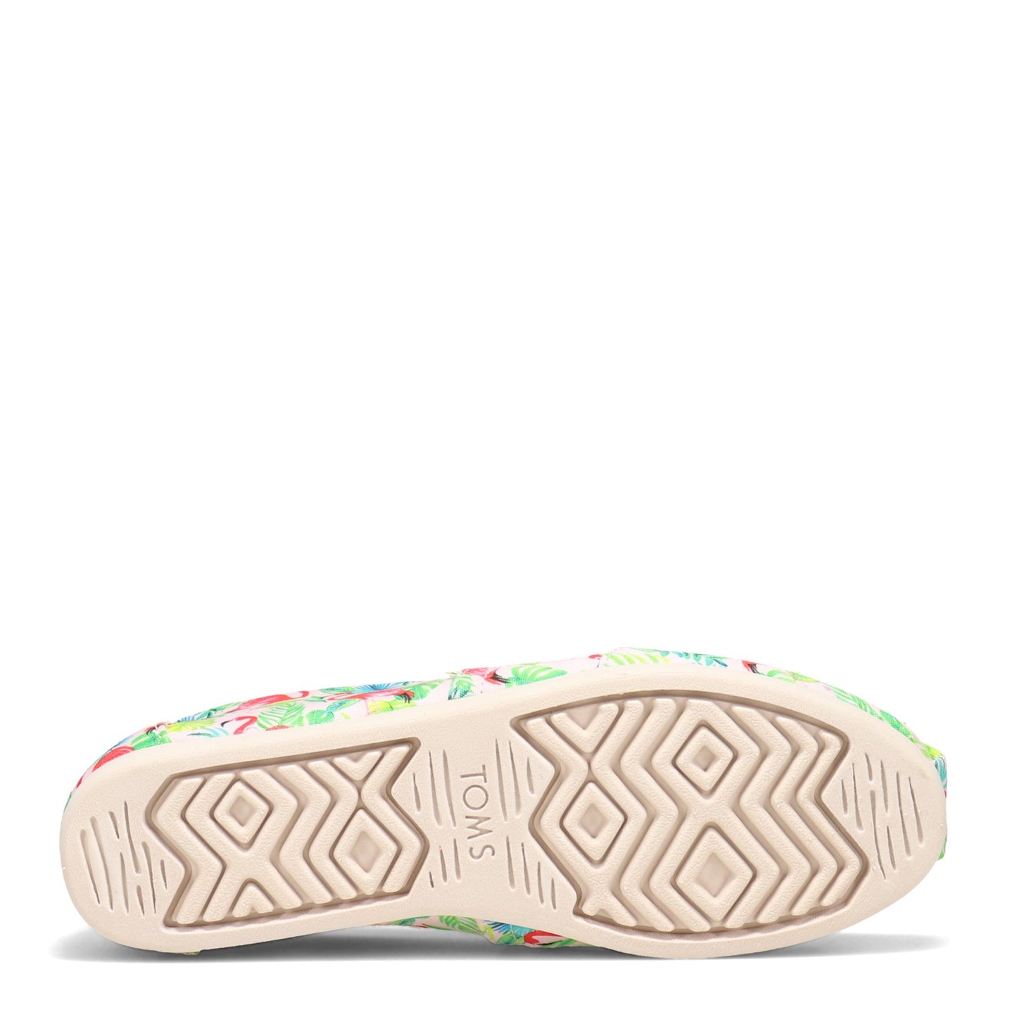 Peltz Shoes Women's Toms Alpargata Paper Source Slip-On FLAMINGO 10016884