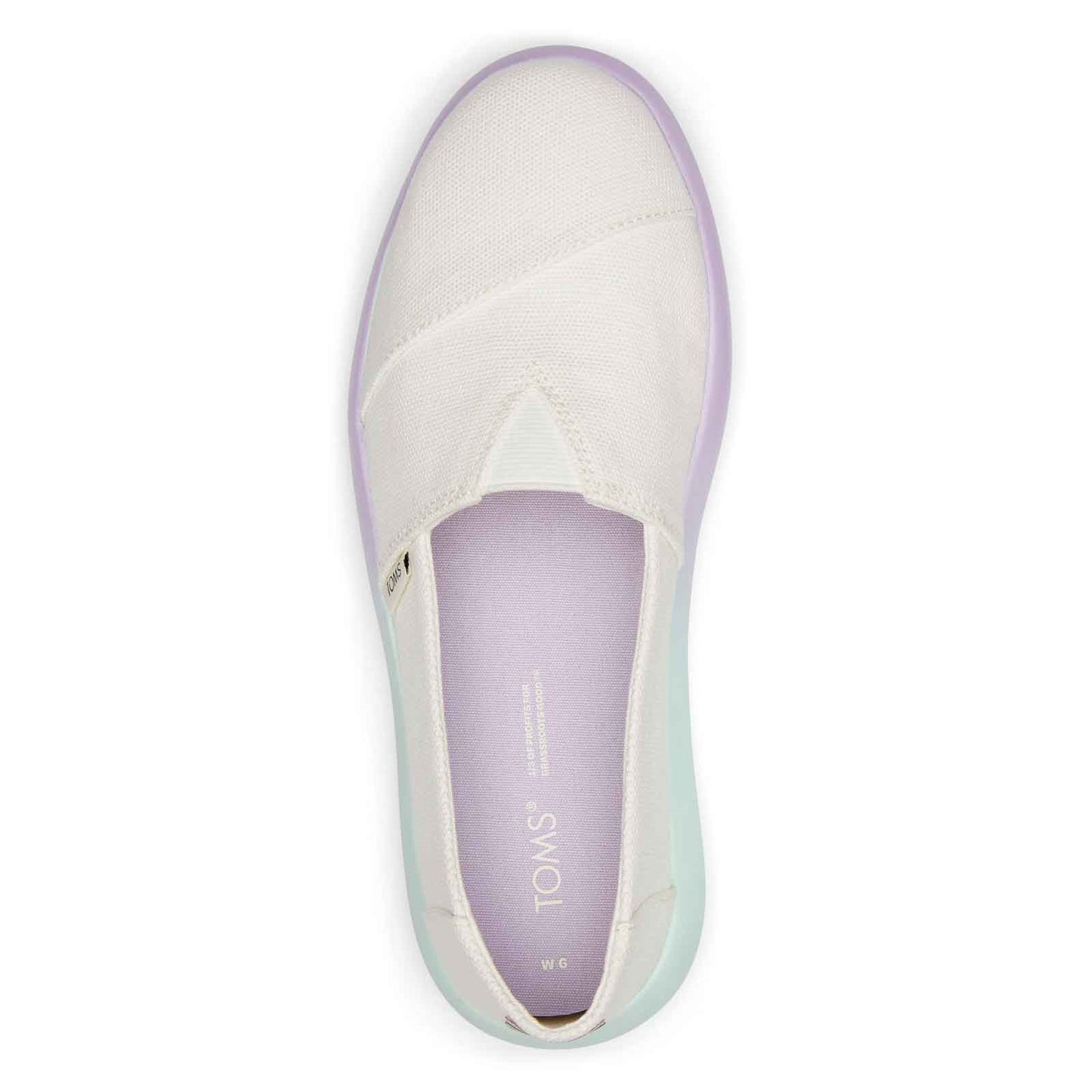 Peltz Shoes Women's Toms Alpargata Mallow Slip-On WHITE 10017844