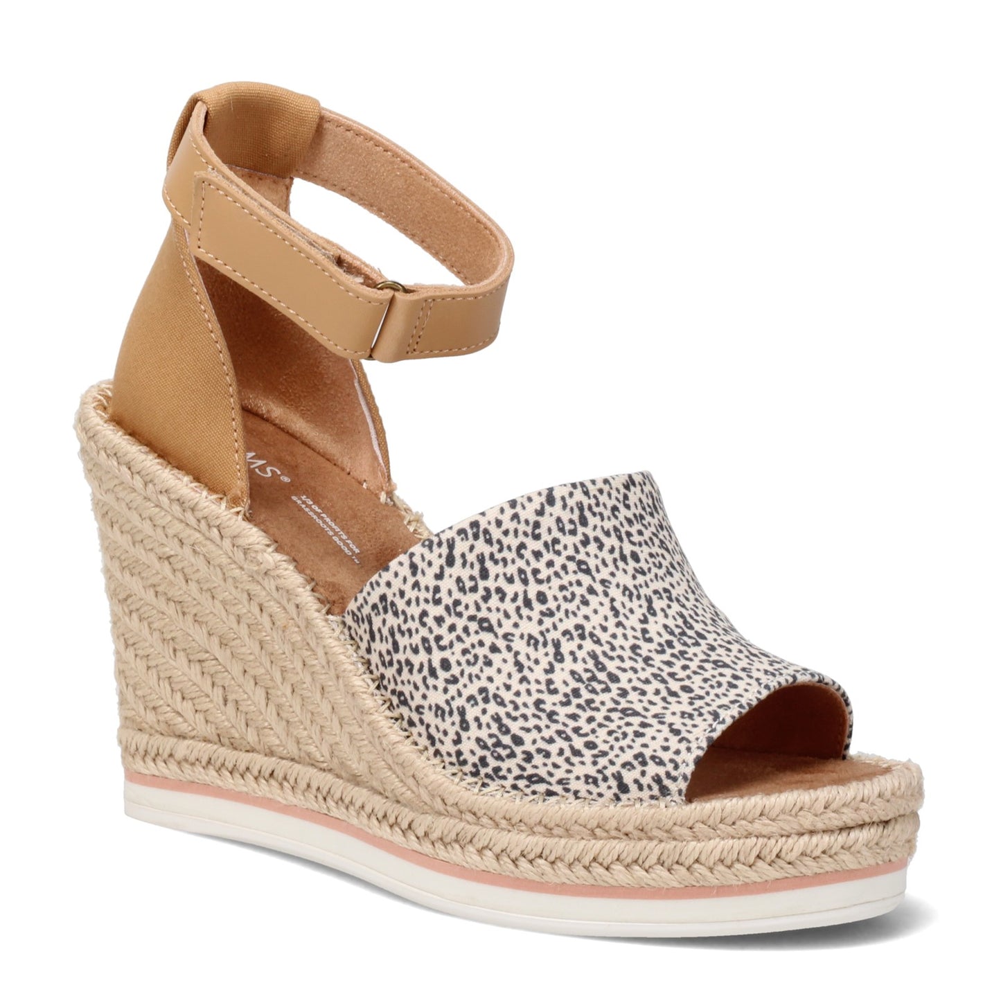 Peltz Shoes Women's Toms Marisol Sandal NATURAL LEOPARD 10017853
