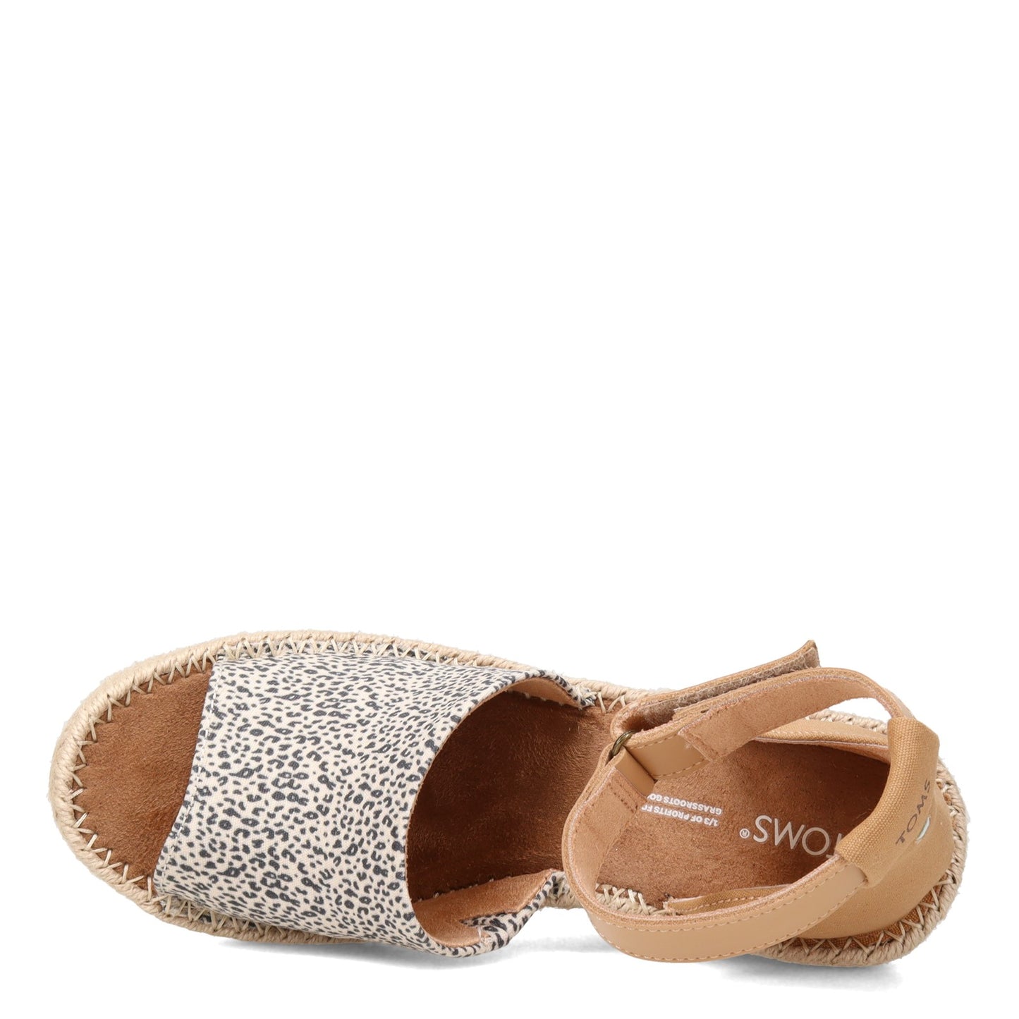 Peltz Shoes Women's Toms Marisol Sandal NATURAL LEOPARD 10017853