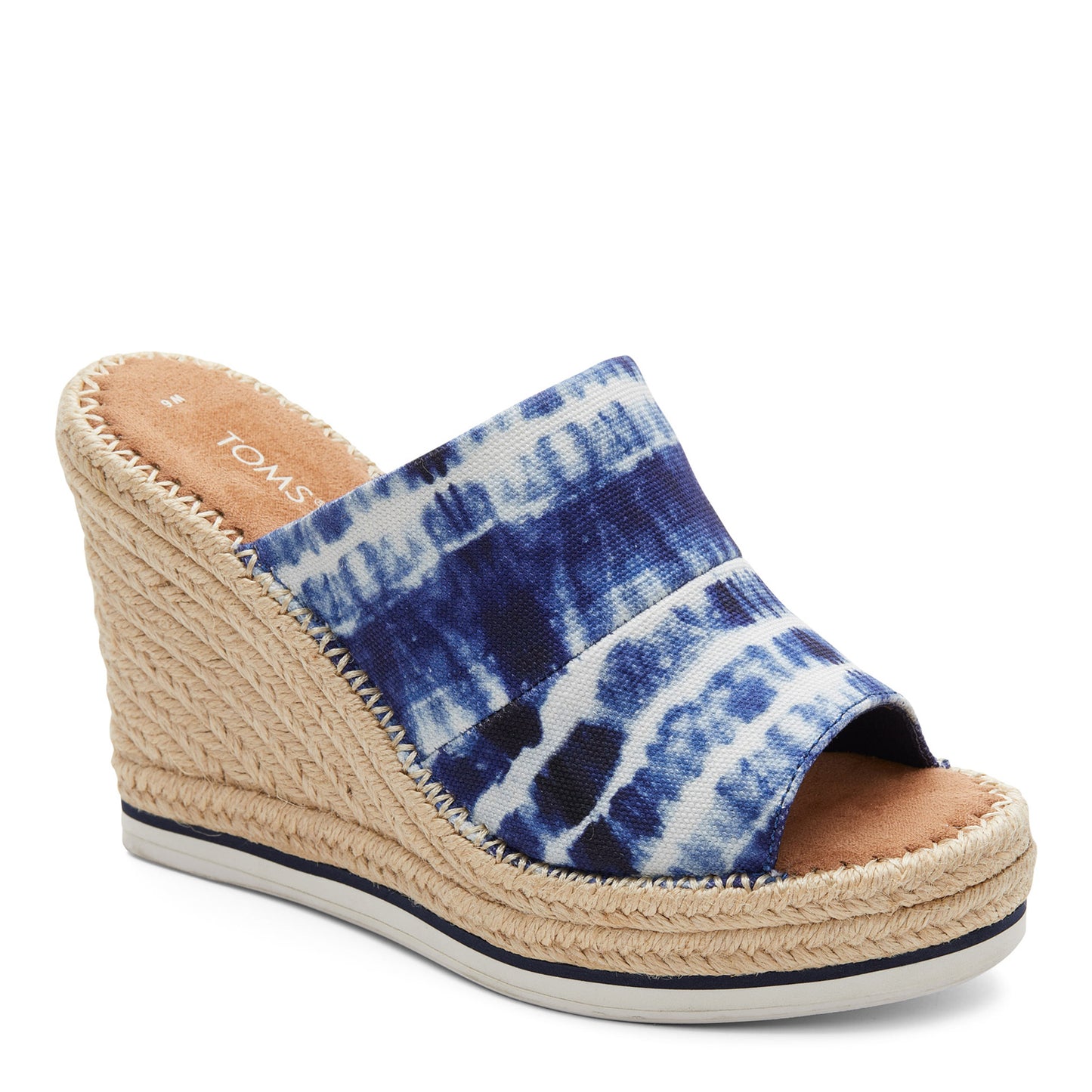 Peltz Shoes Women's Toms Monica Mule Sandal BLUE MULTI 10017896