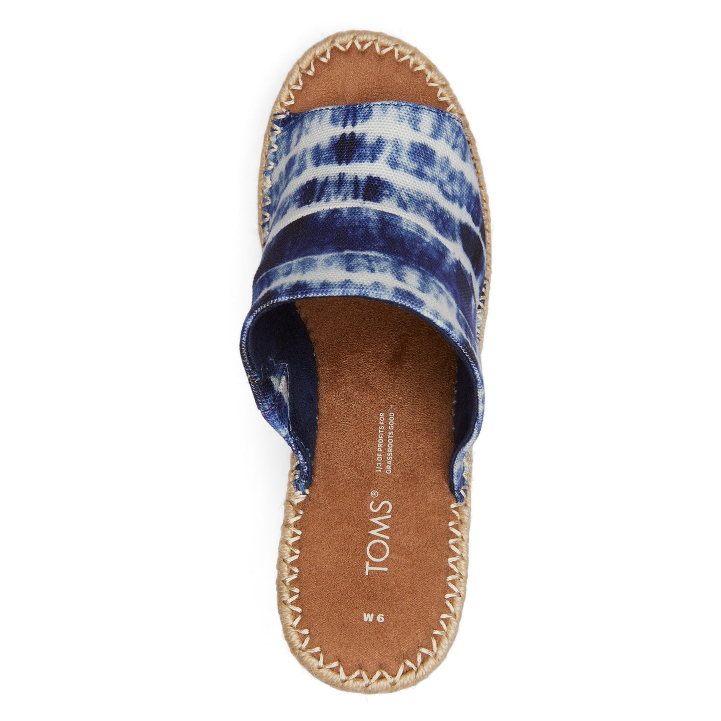 Peltz Shoes Women's Toms Monica Mule Sandal BLUE MULTI 10017896