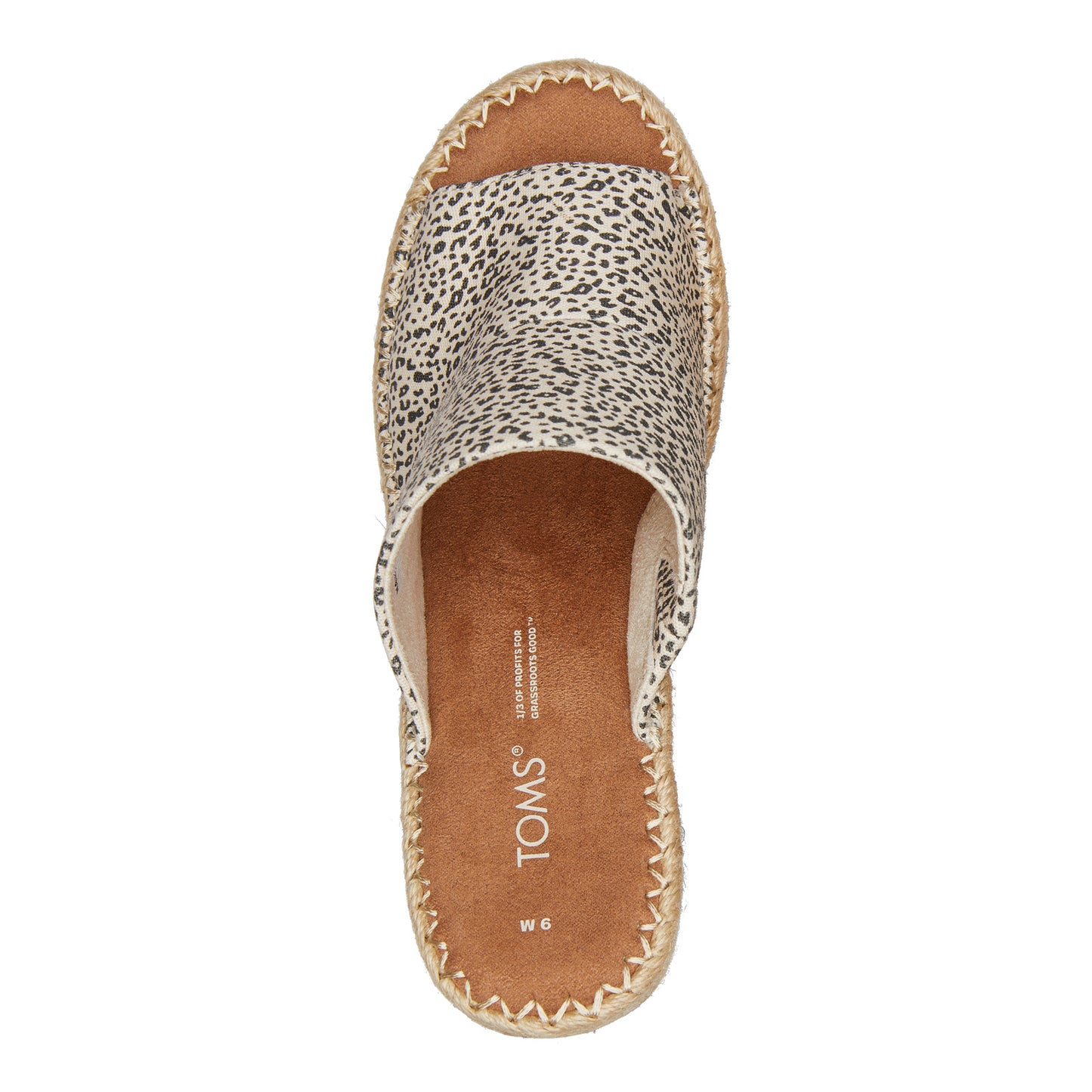 Peltz Shoes Women's Toms Monica Mule Sandal NATURAL LEOPARD 10017912