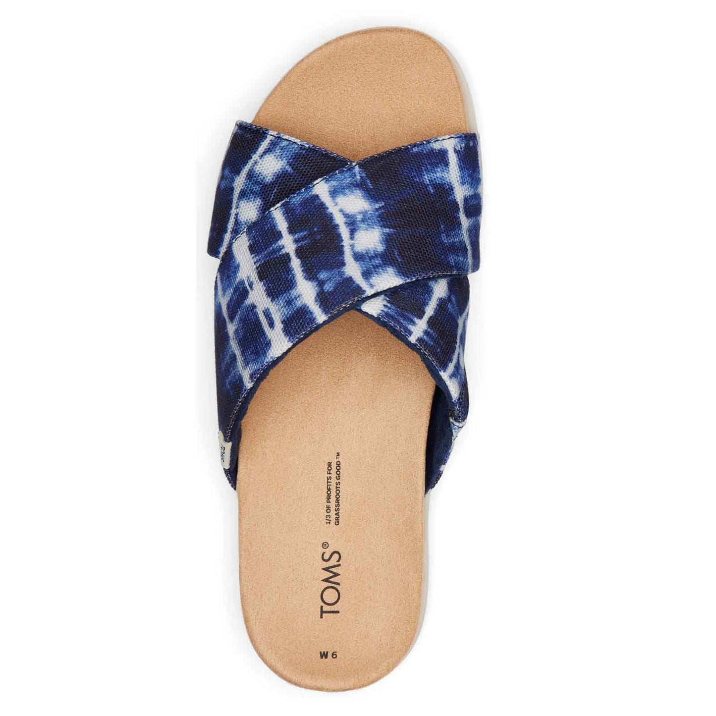 Peltz Shoes Women's Toms Savanna Slide NAVY MULTI 10018056