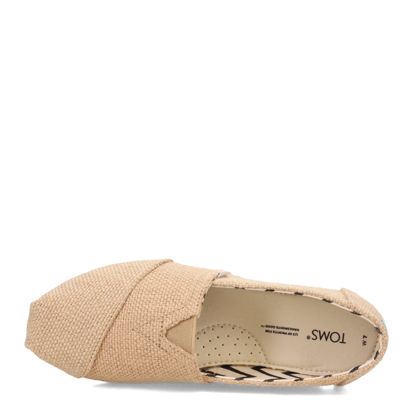 Peltz Shoes Women's Toms Alpargata Burlap Slip-On BURLAP 10018371