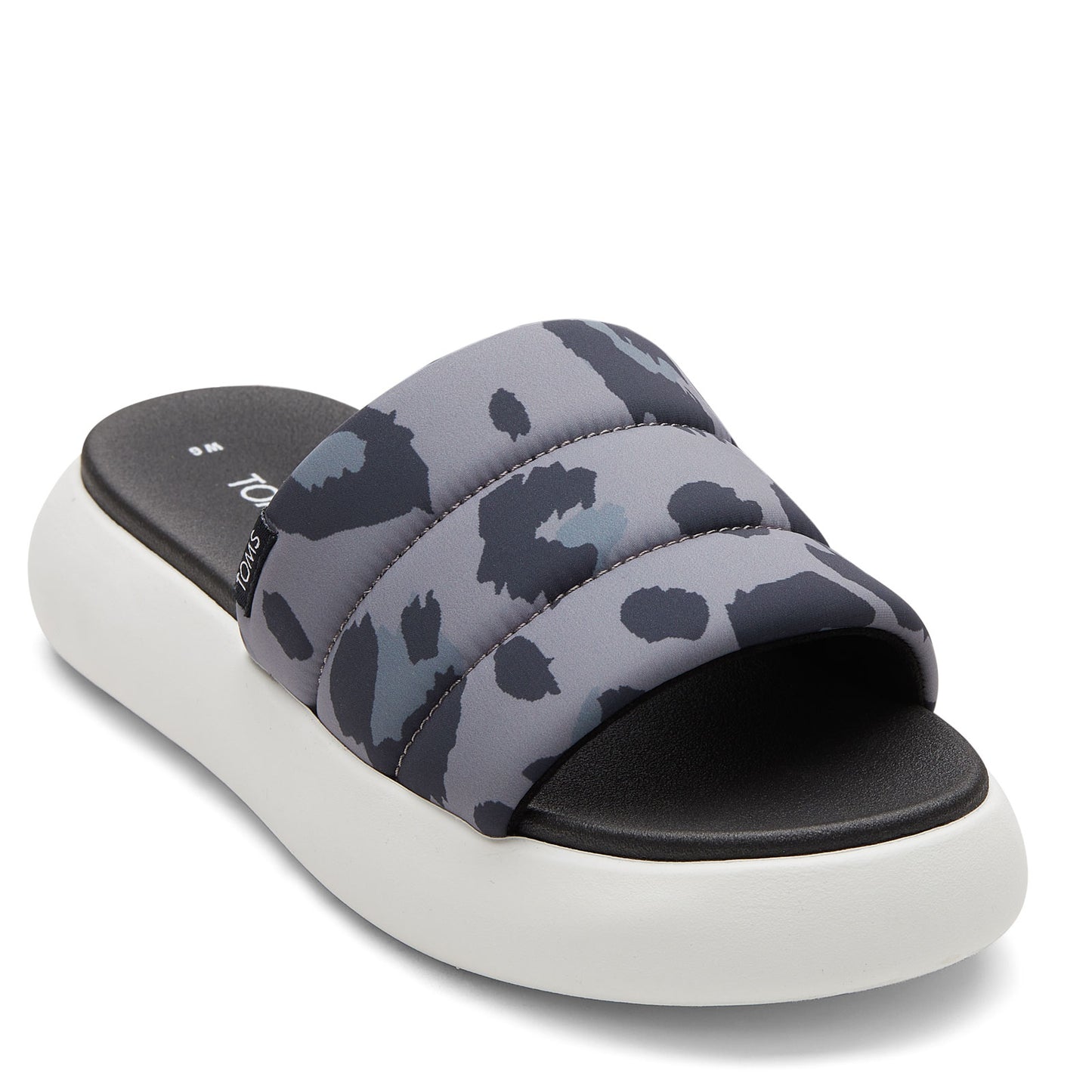 Peltz Shoes Women's Toms Alpargata Mallow Slide Sandal GREY LEOPARD 10018981