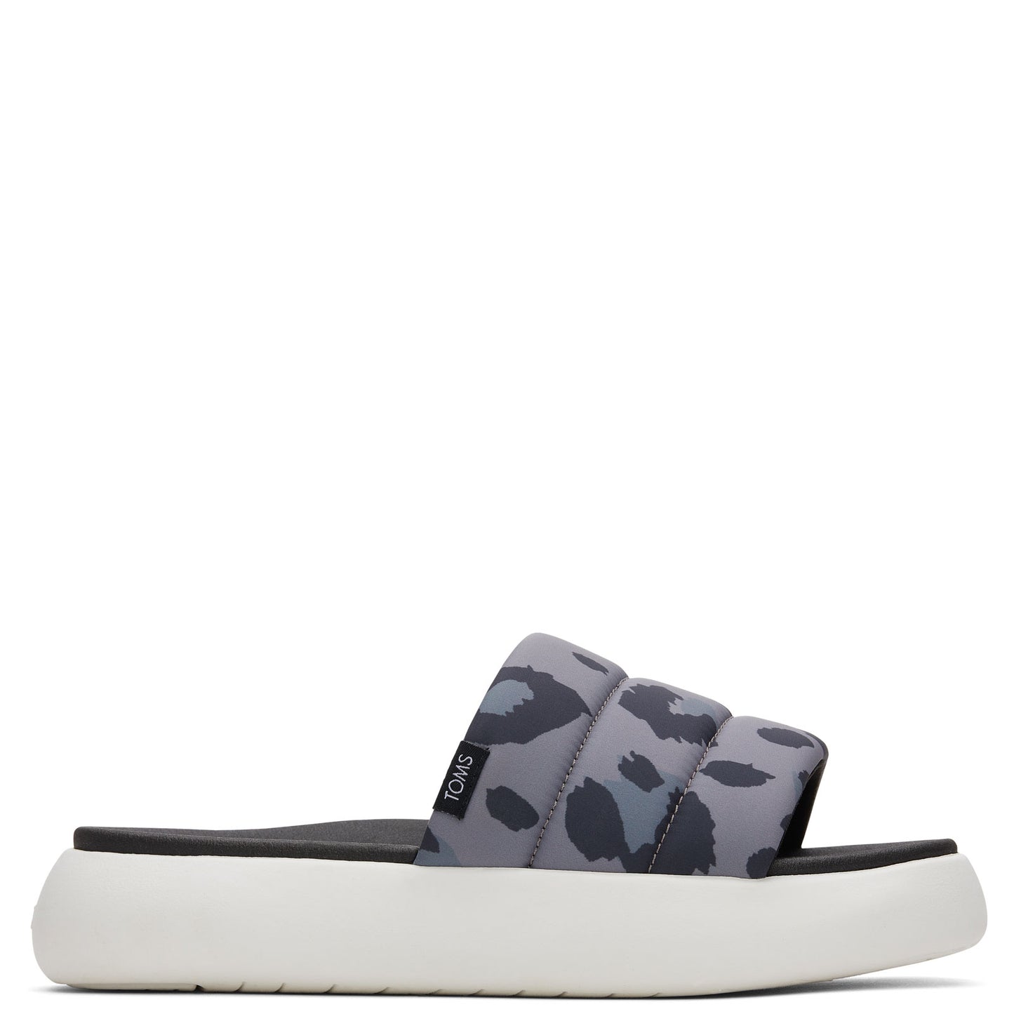 Peltz Shoes Women's Toms Alpargata Mallow Slide Sandal GREY LEOPARD 10018981