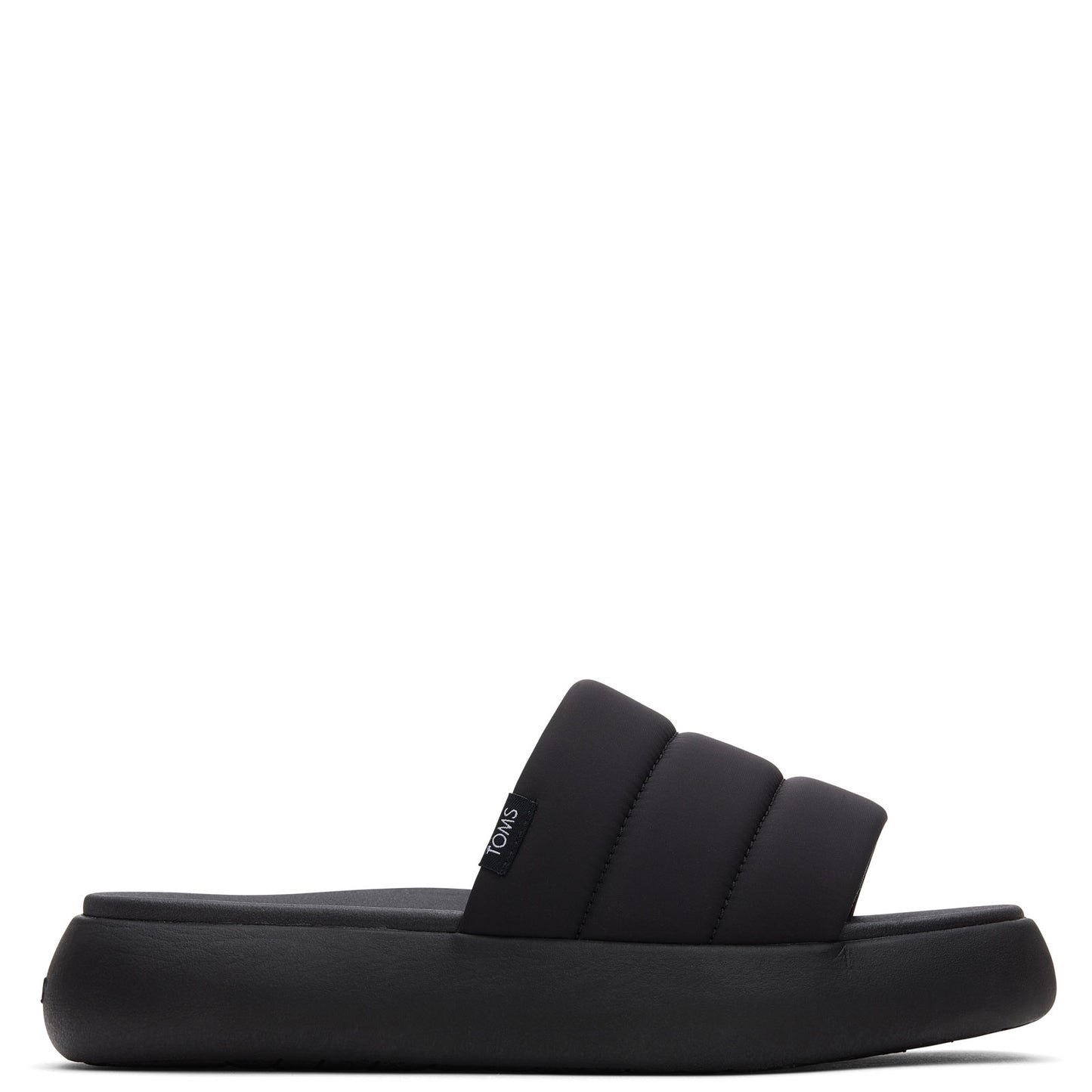 Peltz Shoes Women's Toms Alpargata Mallow Slide Sandal BLACK 10018993