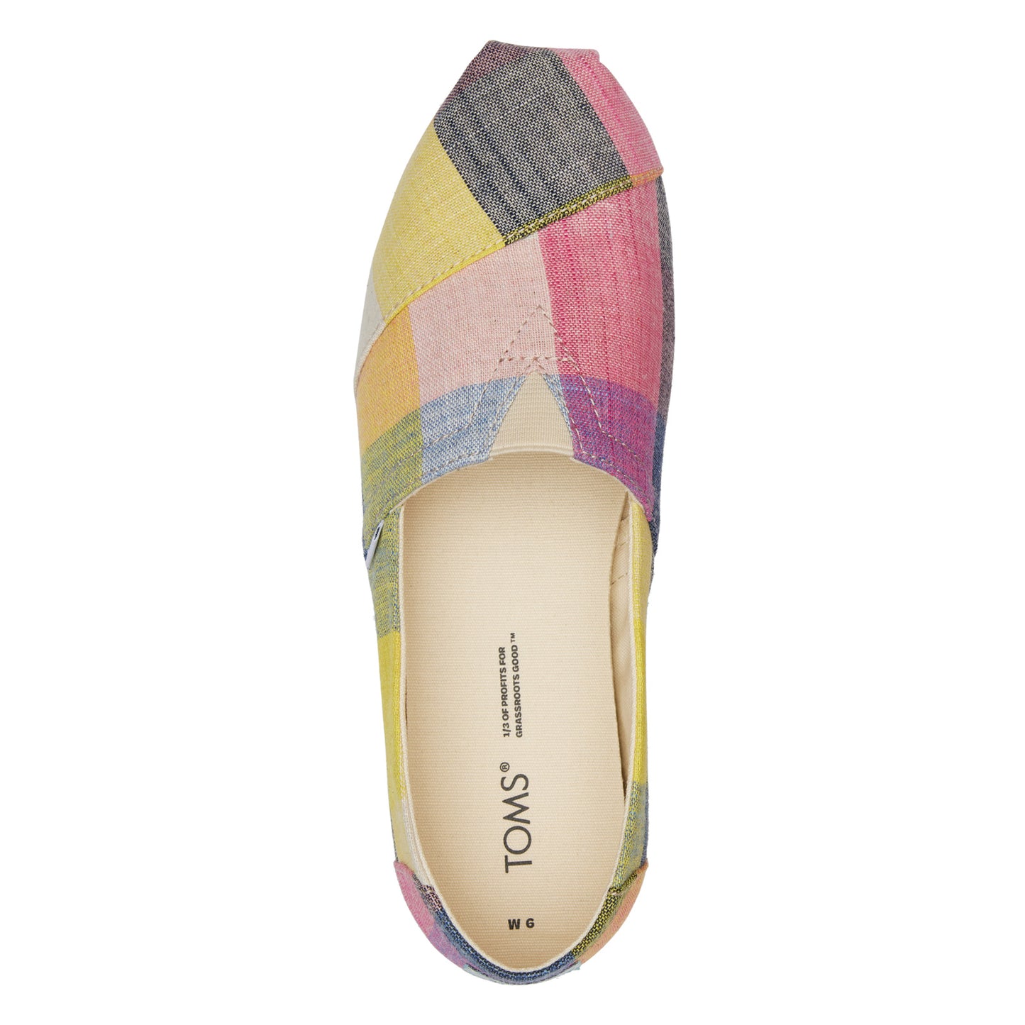 Peltz Shoes Women's Toms Alpargata Slip-On PLAID MULTI 10019648