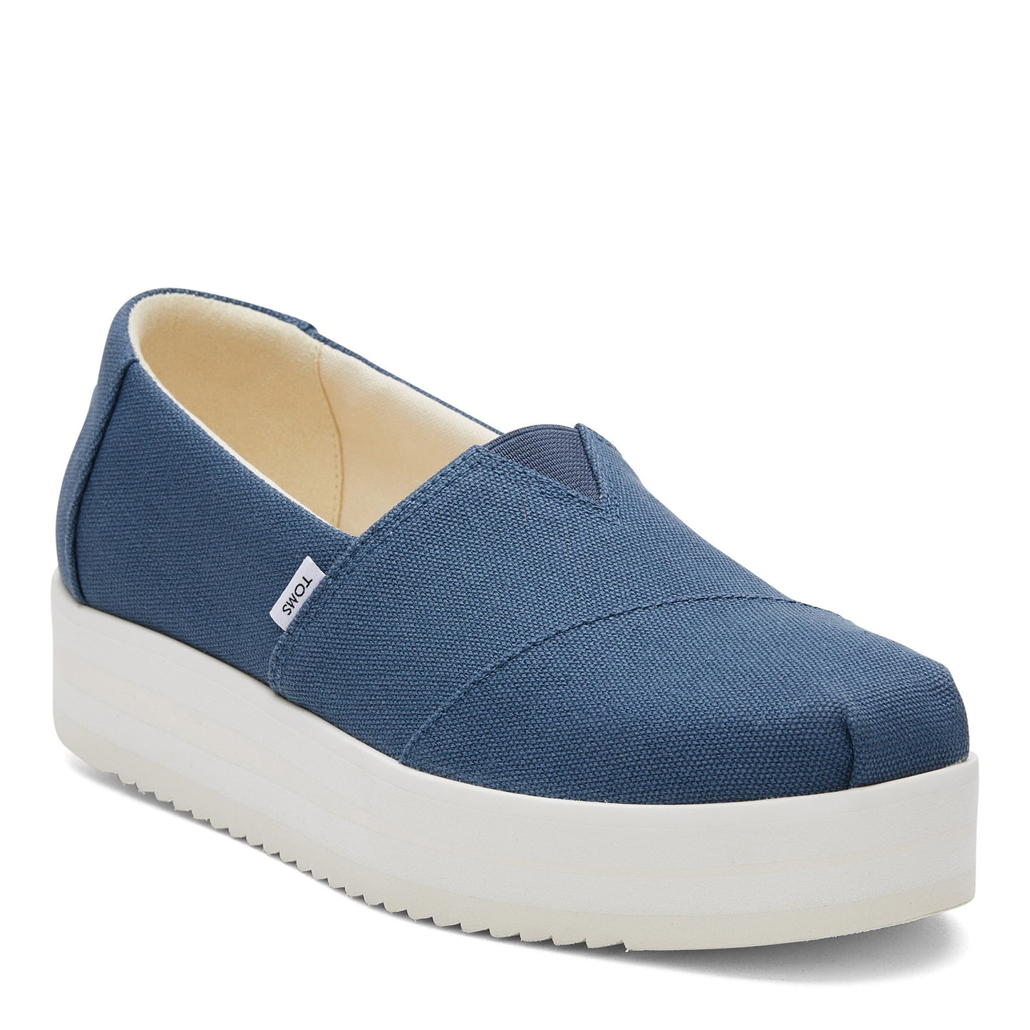Peltz Shoes Women's Toms Alpargata Midform Espadrille Slip-On MAJOLICA BLUE 10019686