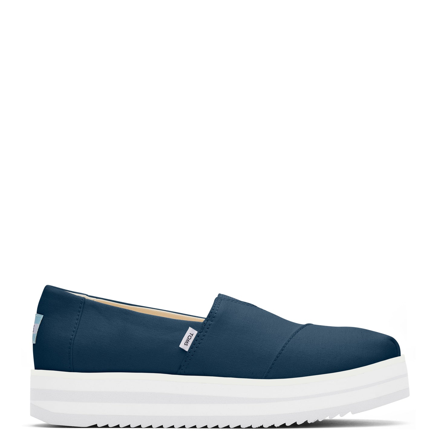 Peltz Shoes Women's Toms Alpargata Midform Espadrille Slip-On MAJOLICA BLUE 10019686
