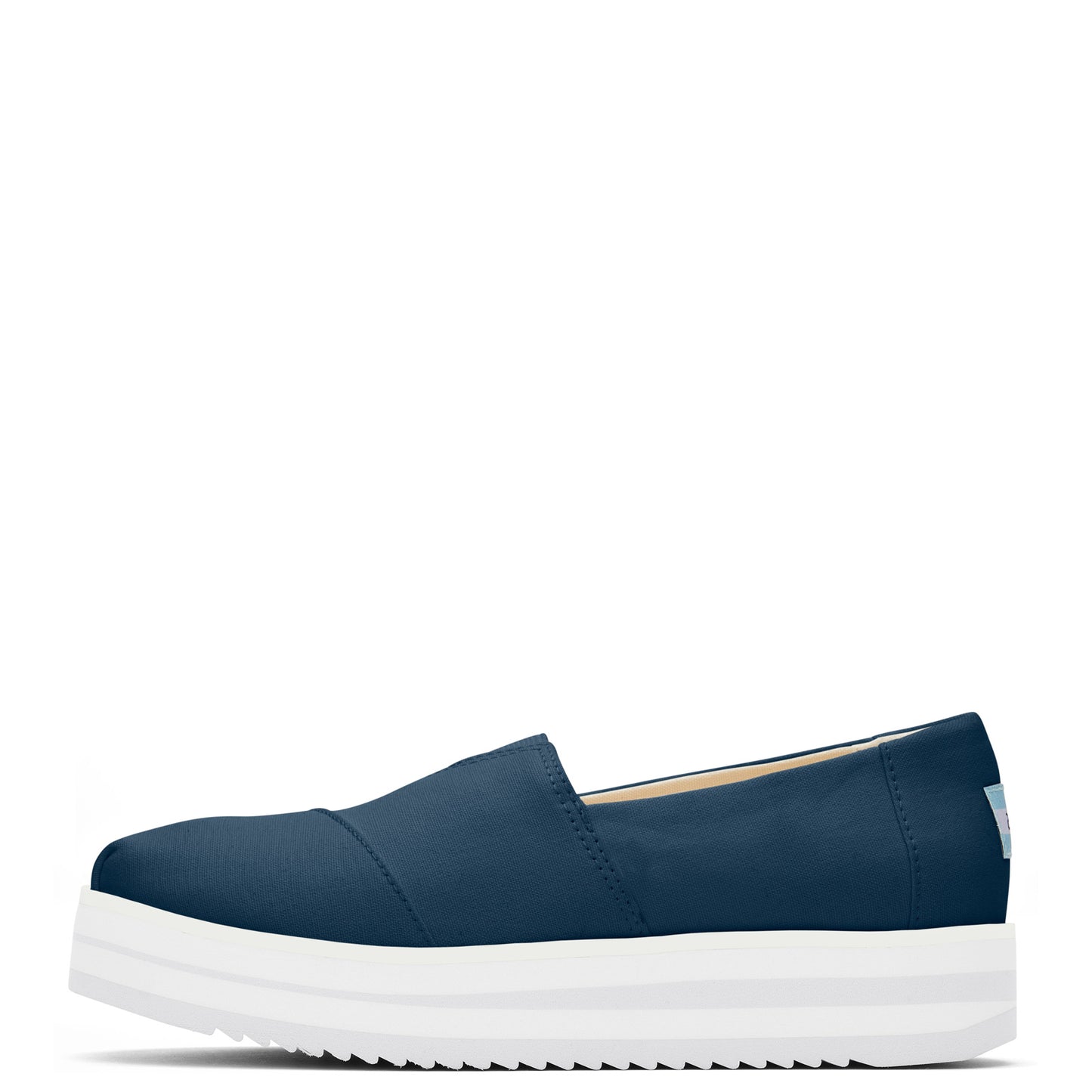 Peltz Shoes Women's Toms Alpargata Midform Espadrille Slip-On MAJOLICA BLUE 10019686