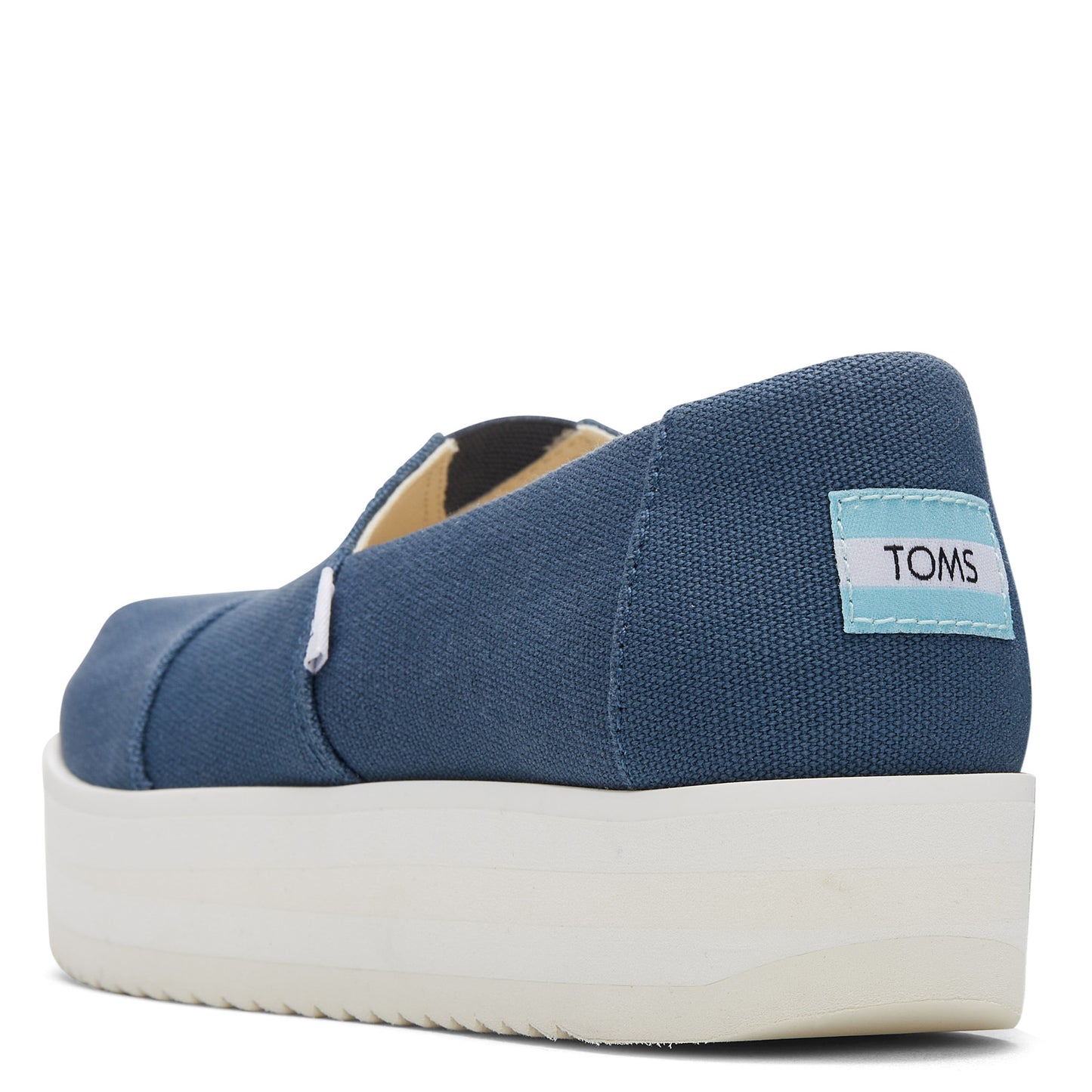 Peltz Shoes Women's Toms Alpargata Midform Espadrille Slip-On MAJOLICA BLUE 10019686