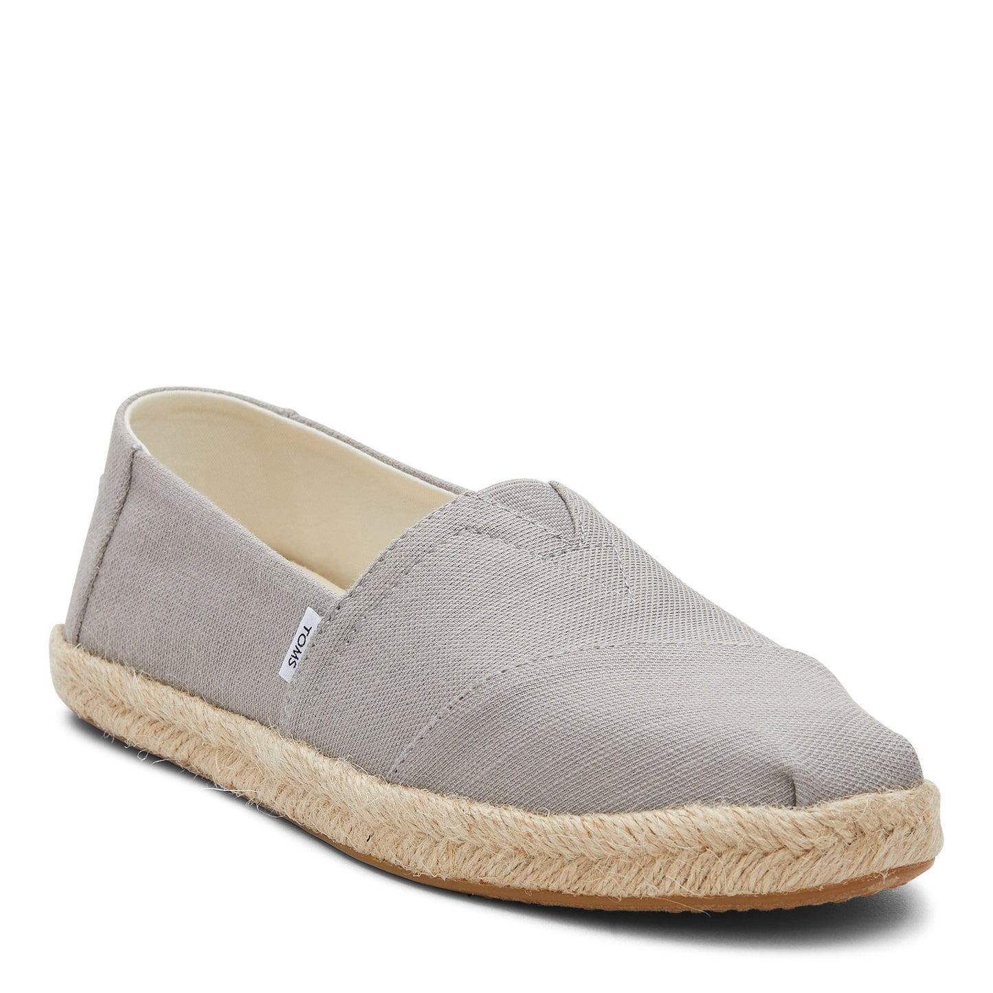Peltz Shoes Women's Toms Alpargata Rope Recycled Espadrille Slip-On GREY 10019690