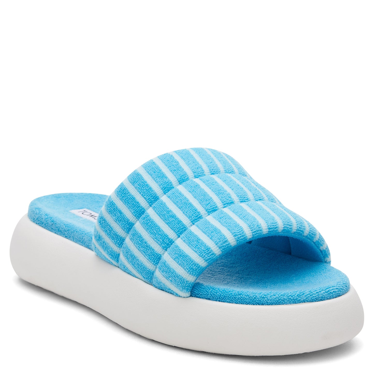 Peltz Shoes Women's Toms Alpargata Mallow Slide Sandal AQUA 10019704