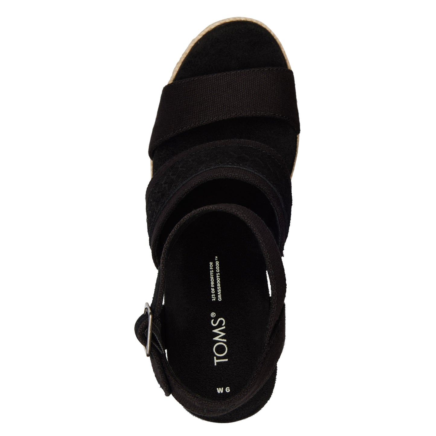 Peltz Shoes Women's Toms Madelyn Sandal Black 10019712