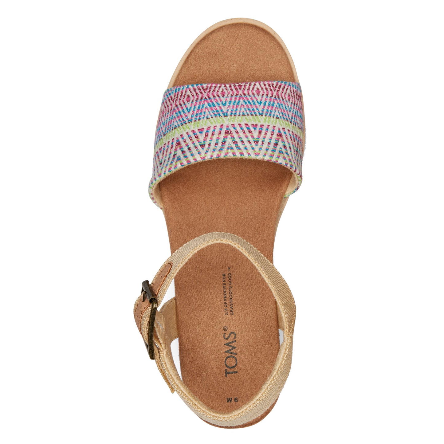 Peltz Shoes Women's Toms Diana Sandal NATURAL 10019728