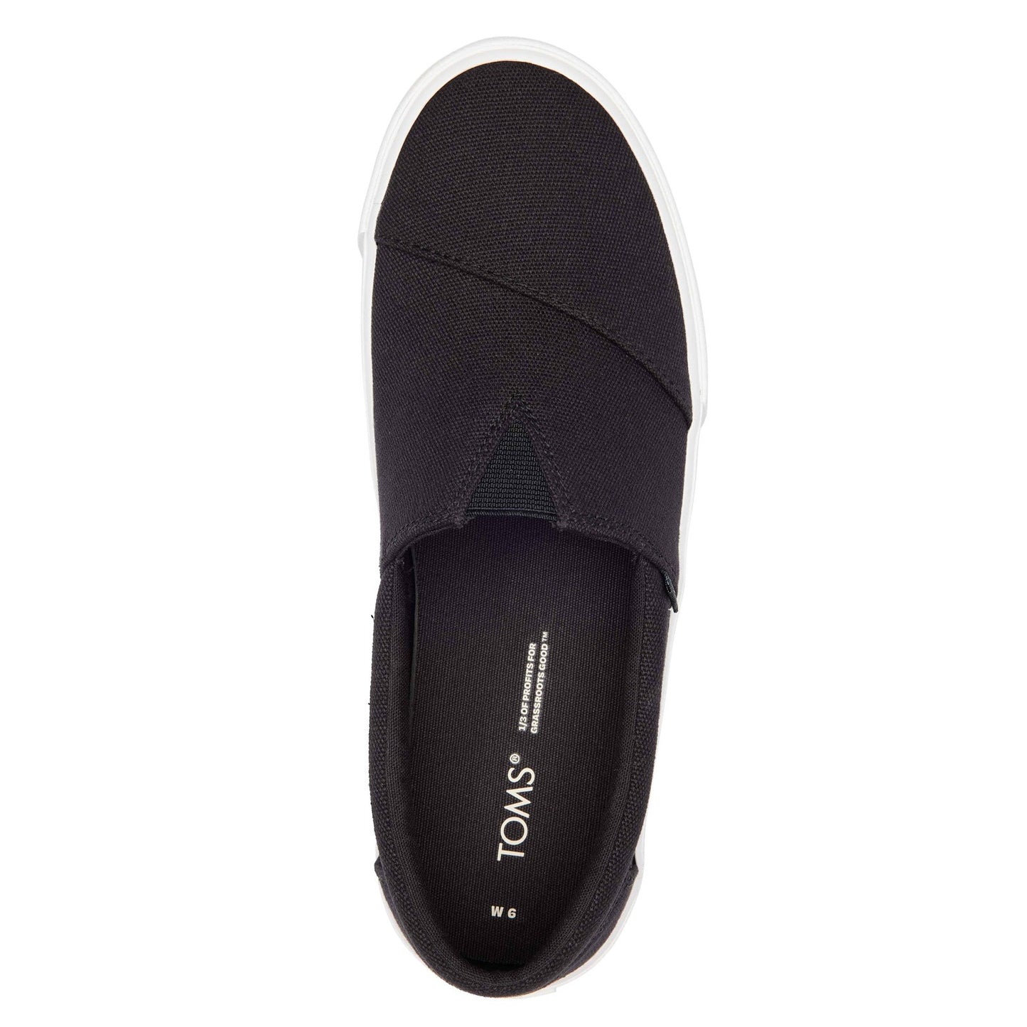 Peltz Shoes Women's Toms Alpargata Fenix Platform Slip-On BLACK 10019817