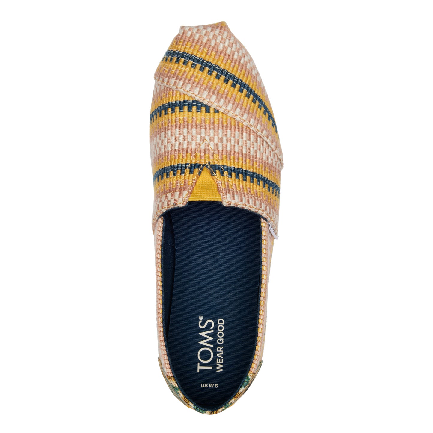 Peltz Shoes Women's Toms Alpargata Cloudbound Slip-On MANGO STRIPE 10020105