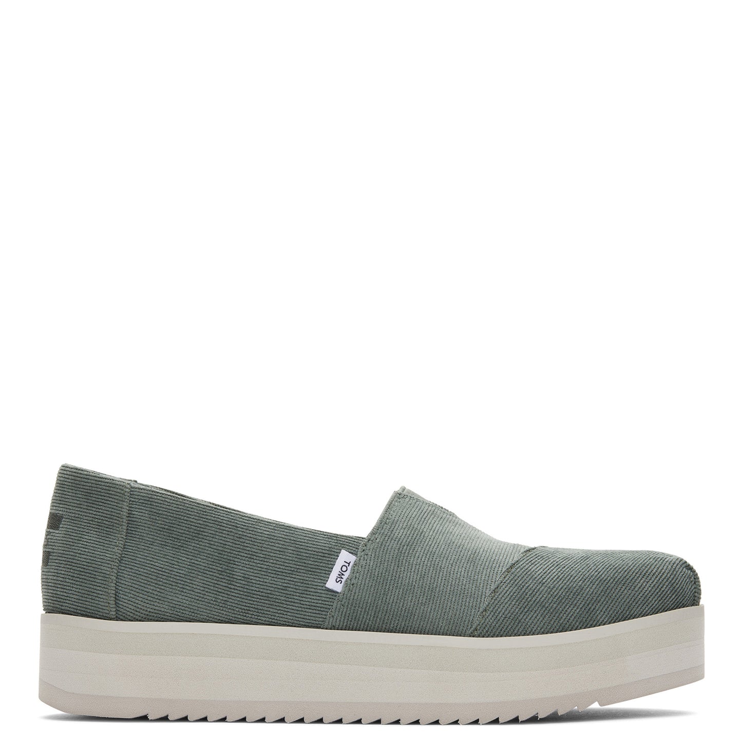 Peltz Shoes Women's Toms Alpargata Midform Slip-On Bonsai Green 10020189