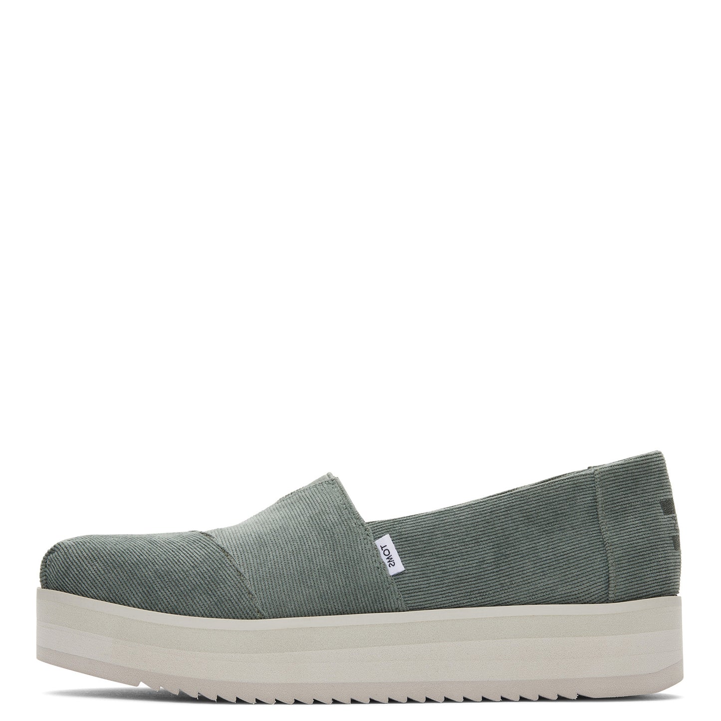 Peltz Shoes Women's Toms Alpargata Midform Slip-On Bonsai Green 10020189