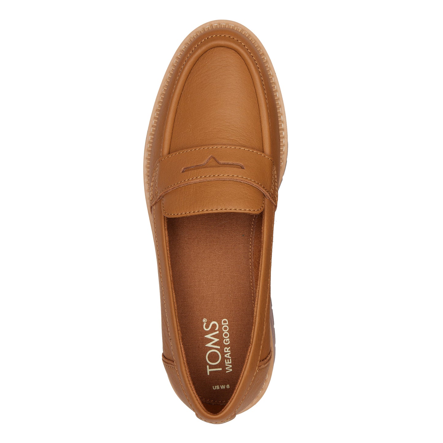 Peltz Shoes Women’s Toms Cara Loafer TAN 10020214