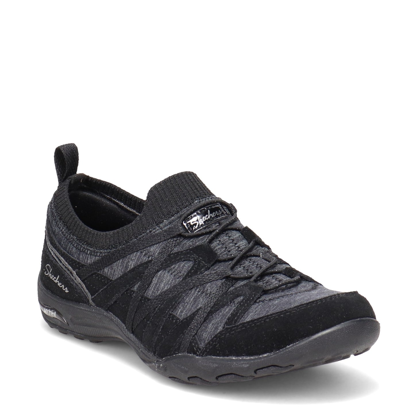 Peltz Shoes Women's Skechers Arch Fit Comfy - Bold Statement Slip-On BLACK 100275-BLK