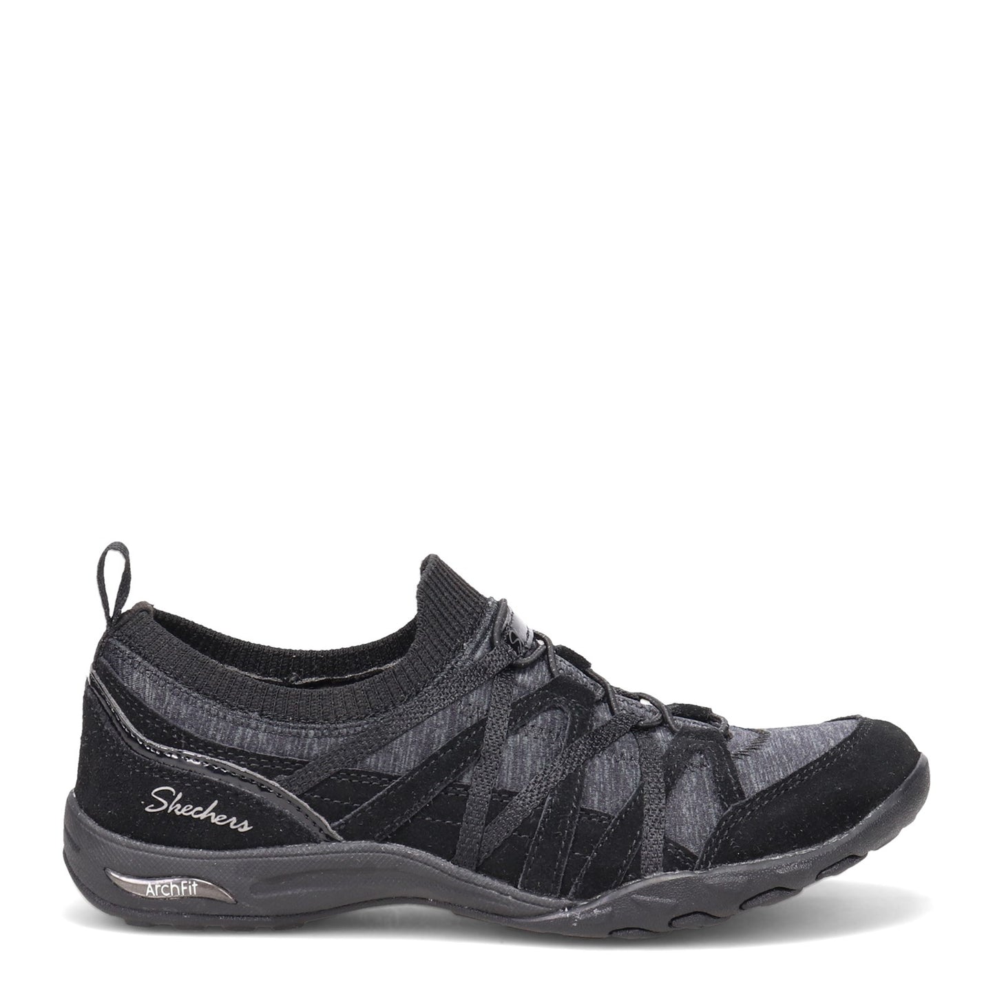 Peltz Shoes Women's Skechers Arch Fit Comfy - Bold Statement Slip-On BLACK 100275-BLK