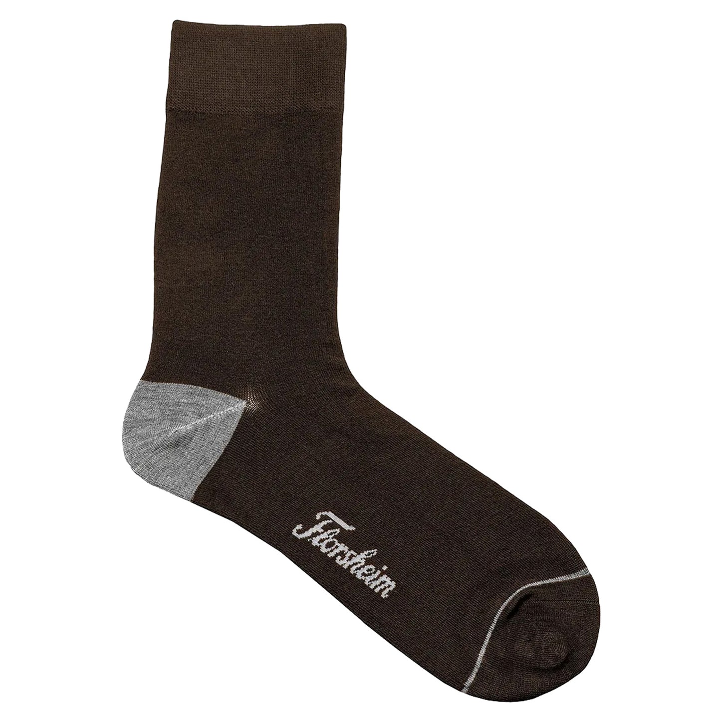 Peltz Shoes Men's Florsheim Bamboo Flat Crew Dress Socks – One Pair Brown 100304-200