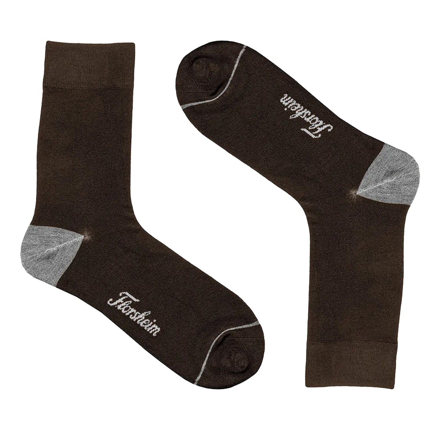 Peltz Shoes Men's Florsheim Bamboo Flat Crew Dress Socks – One Pair Brown 100304-200