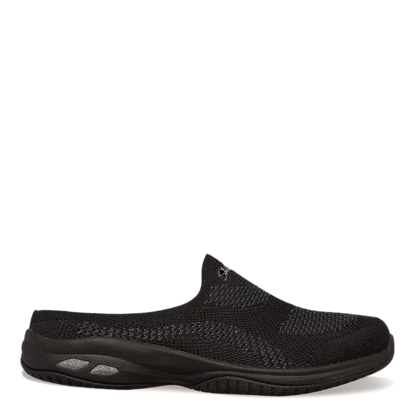 Peltz Shoes Women's Skechers Relaxed Fit: Commute Time - In Knit To Win Clog BLACK 100310-BBK