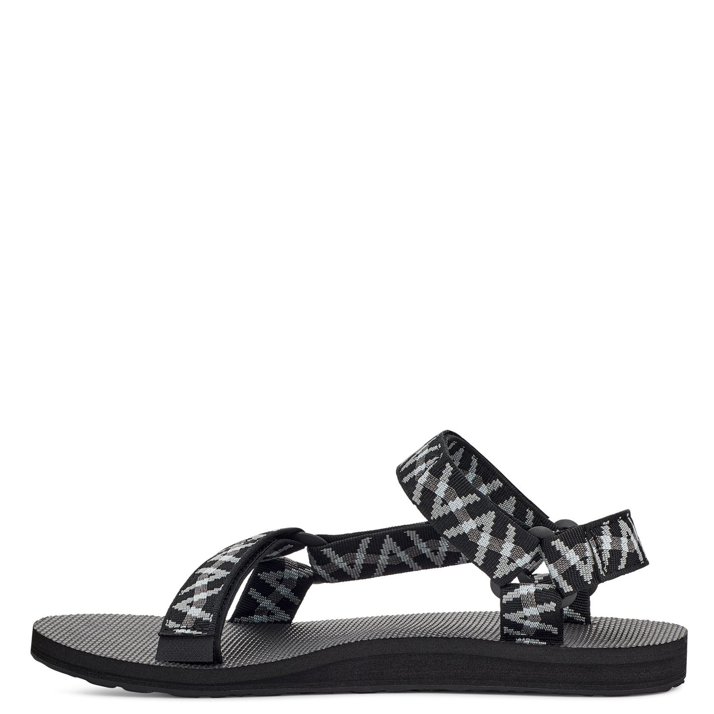 Peltz Shoes Men's Teva Original Universal Sandal BLACK GREY WHITE 1004006-LSBG