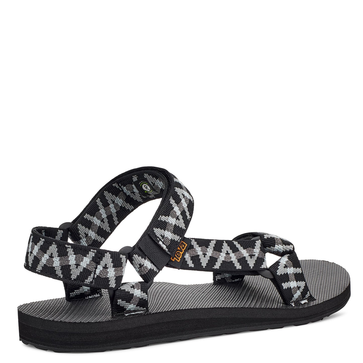 Peltz Shoes Men's Teva Original Universal Sandal BLACK GREY WHITE 1004006-LSBG