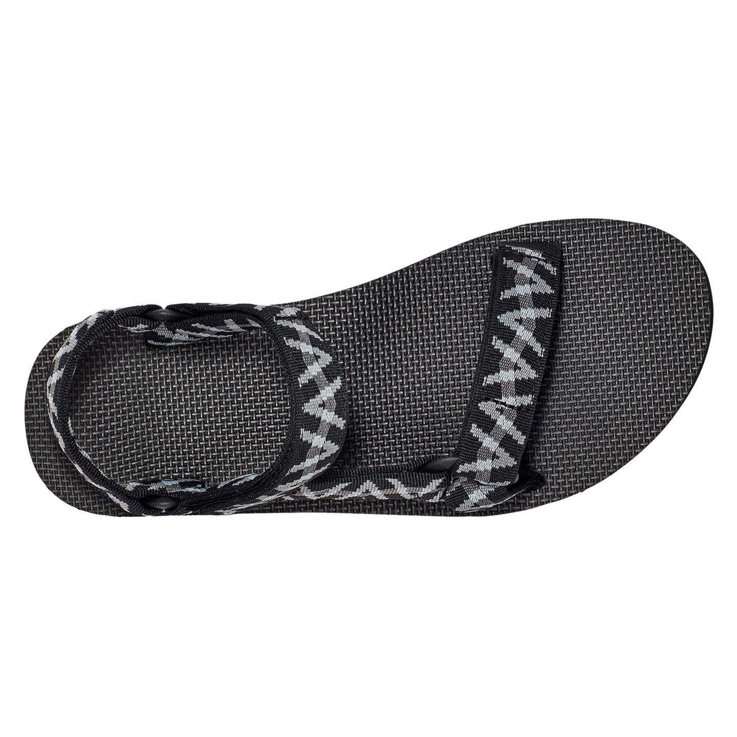 Peltz Shoes Men's Teva Original Universal Sandal BLACK GREY WHITE 1004006-LSBG