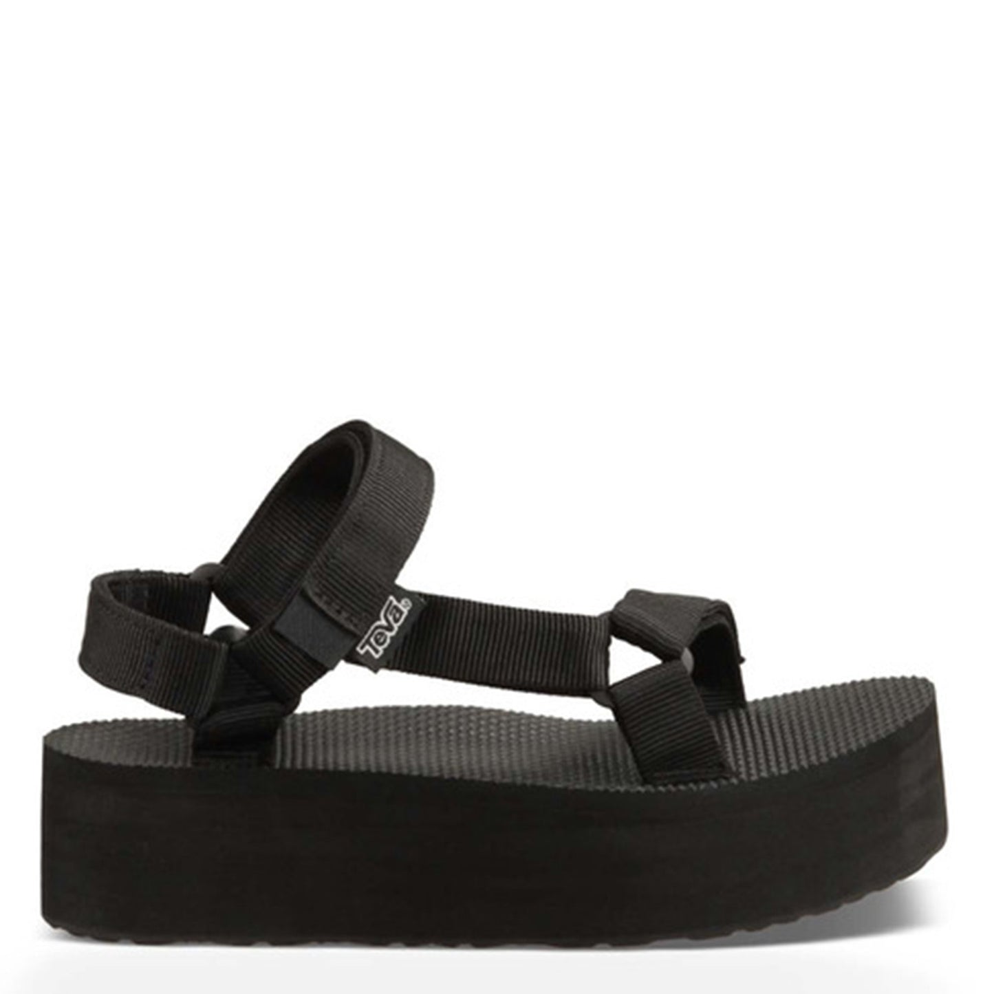 Peltz Shoes Women's Teva Flatform Universal Sandal BLACK SOLID 1008844-BLK